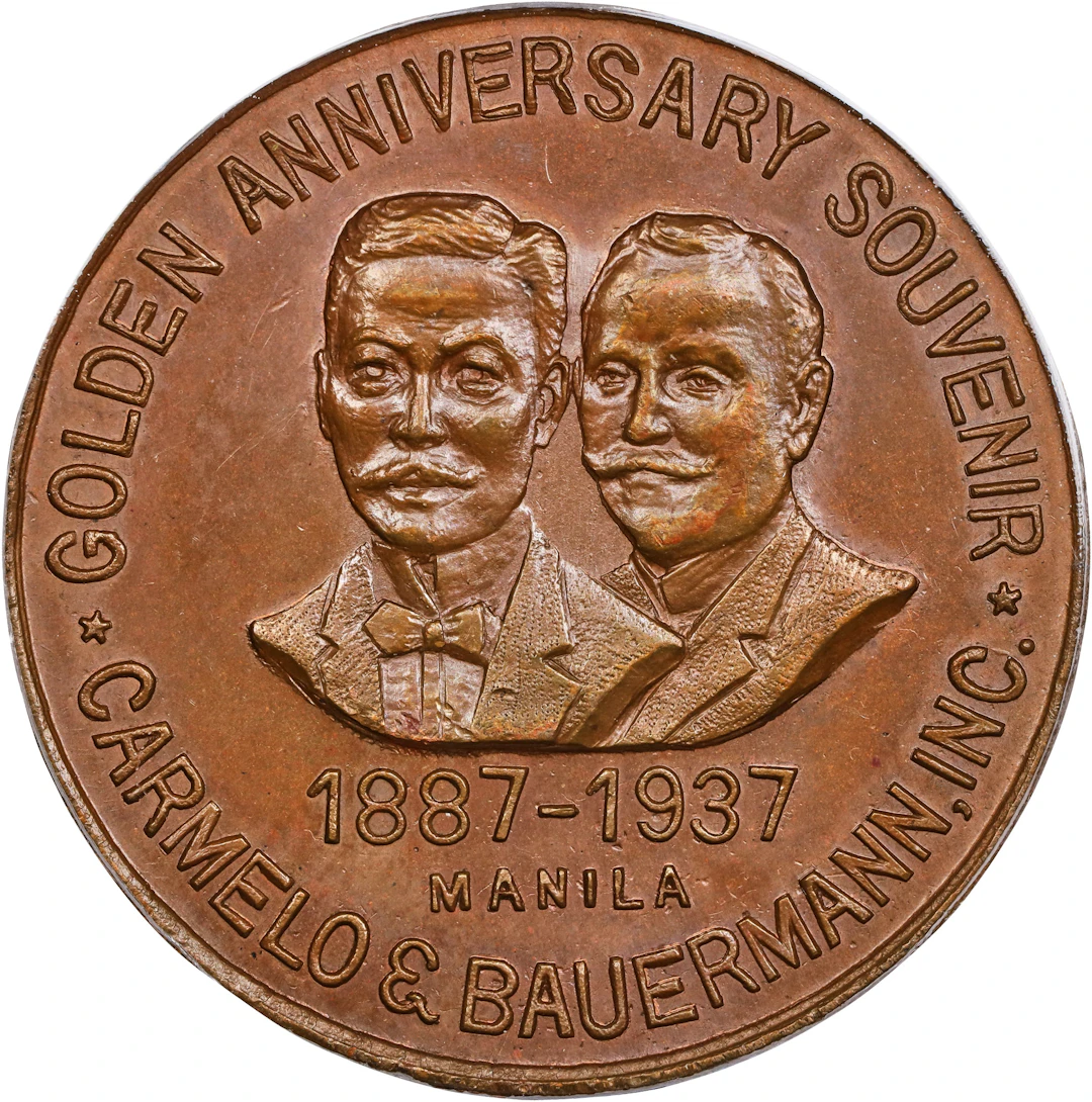 PHILIPPINES. Golden Anniversary Souvenir Bronze Medal, 1937. PCGS MS-65.