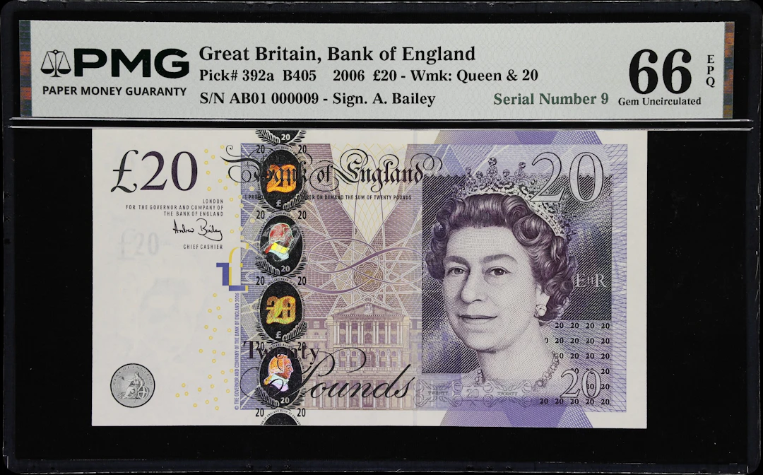 GREAT BRITAIN. Bank of England. 20 Pounds, 2006. P-392a. B405. Serial