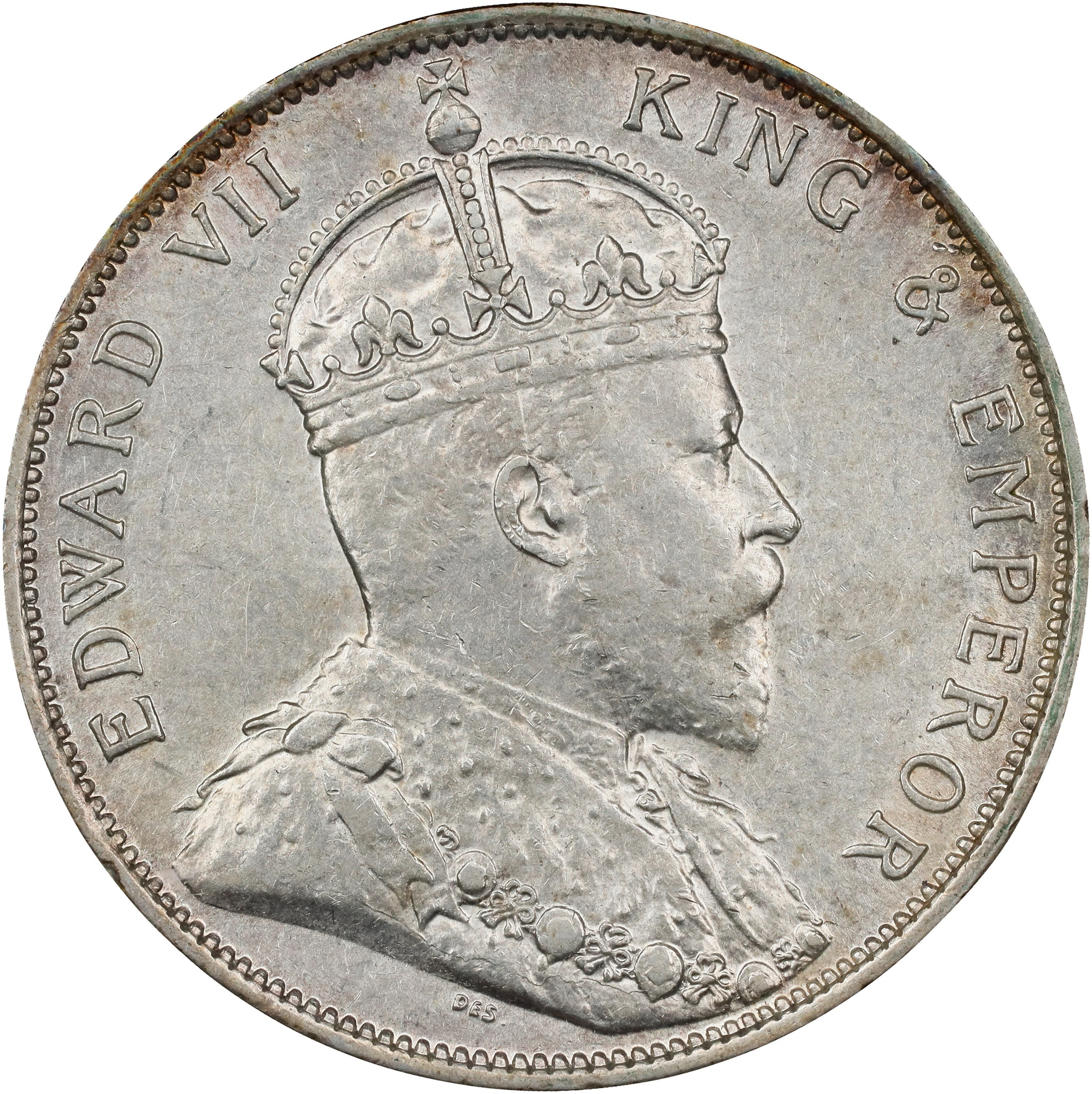 STRAITS SETTLEMENTS. 50 Cents, 1903. London Mint. Edward VII. PCGS AU-55.