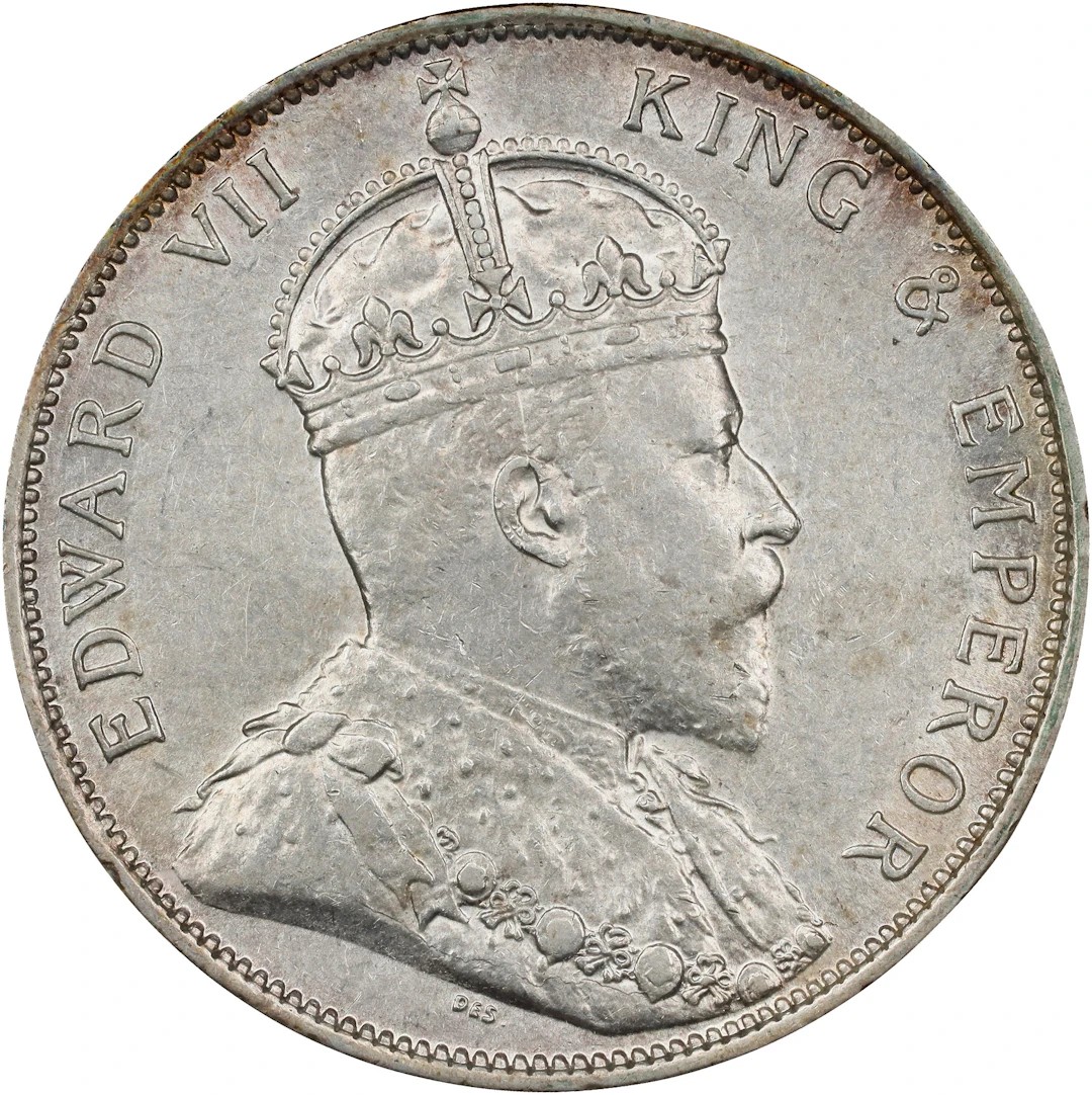 STRAITS SETTLEMENTS. 50 Cents, 1903. London Mint. Edward VII. PCGS AU-55.