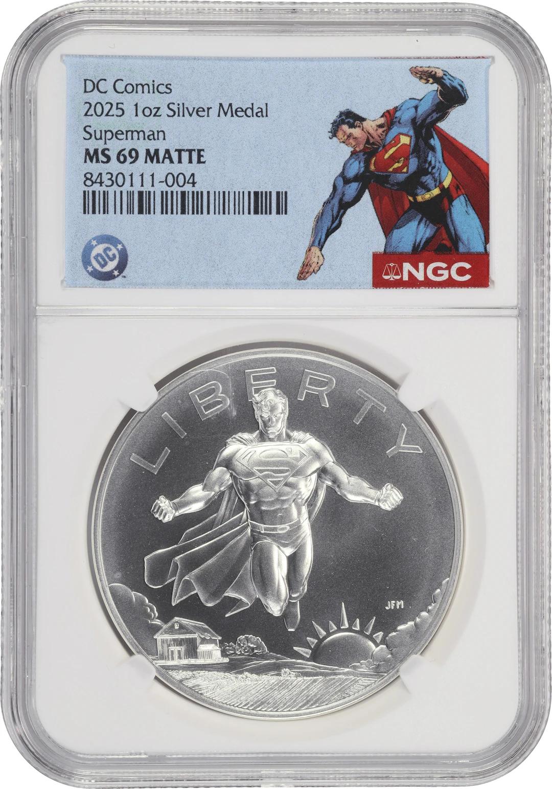 (1 oz, 31.104 g ASW). 2025 DC Comics Superman 1 oz Silver Medal. MS-69