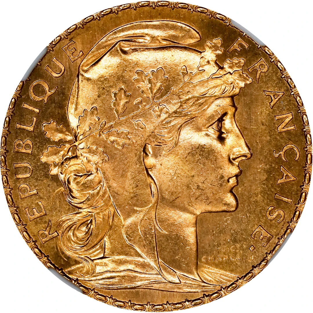FRANCE. 20 Francs, 1908. Paris Mint. NGC MS-67.