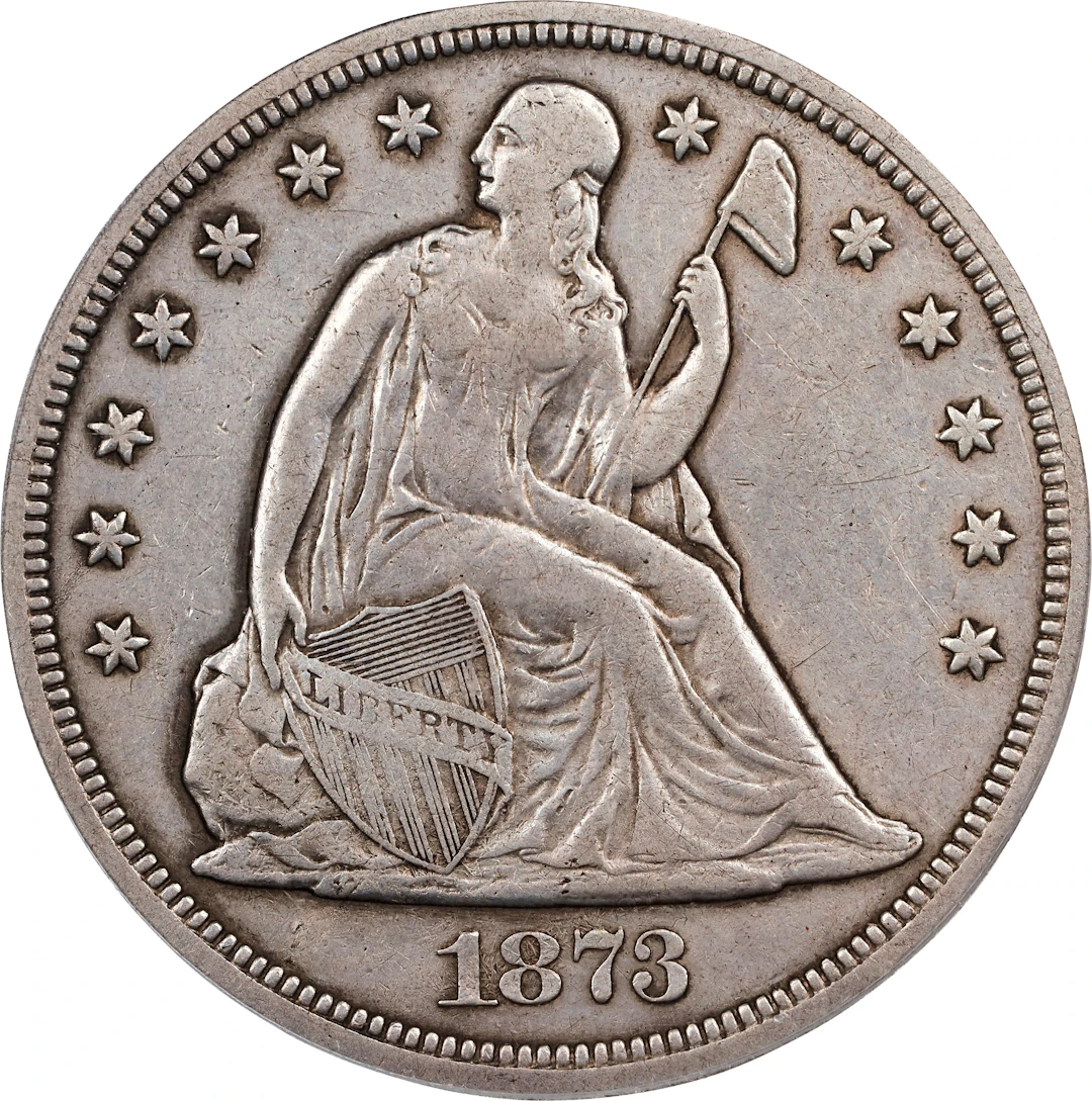 1873-CC Liberty Seated Silver Dollar. OC-1. Rarity-4+. EF-40 (PCGS).