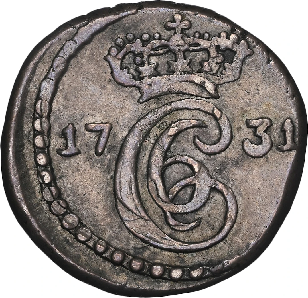 DENMARK. Tranquebar (Danish India). 2 Royaliner (2 Fano), 1731. Tranquebar