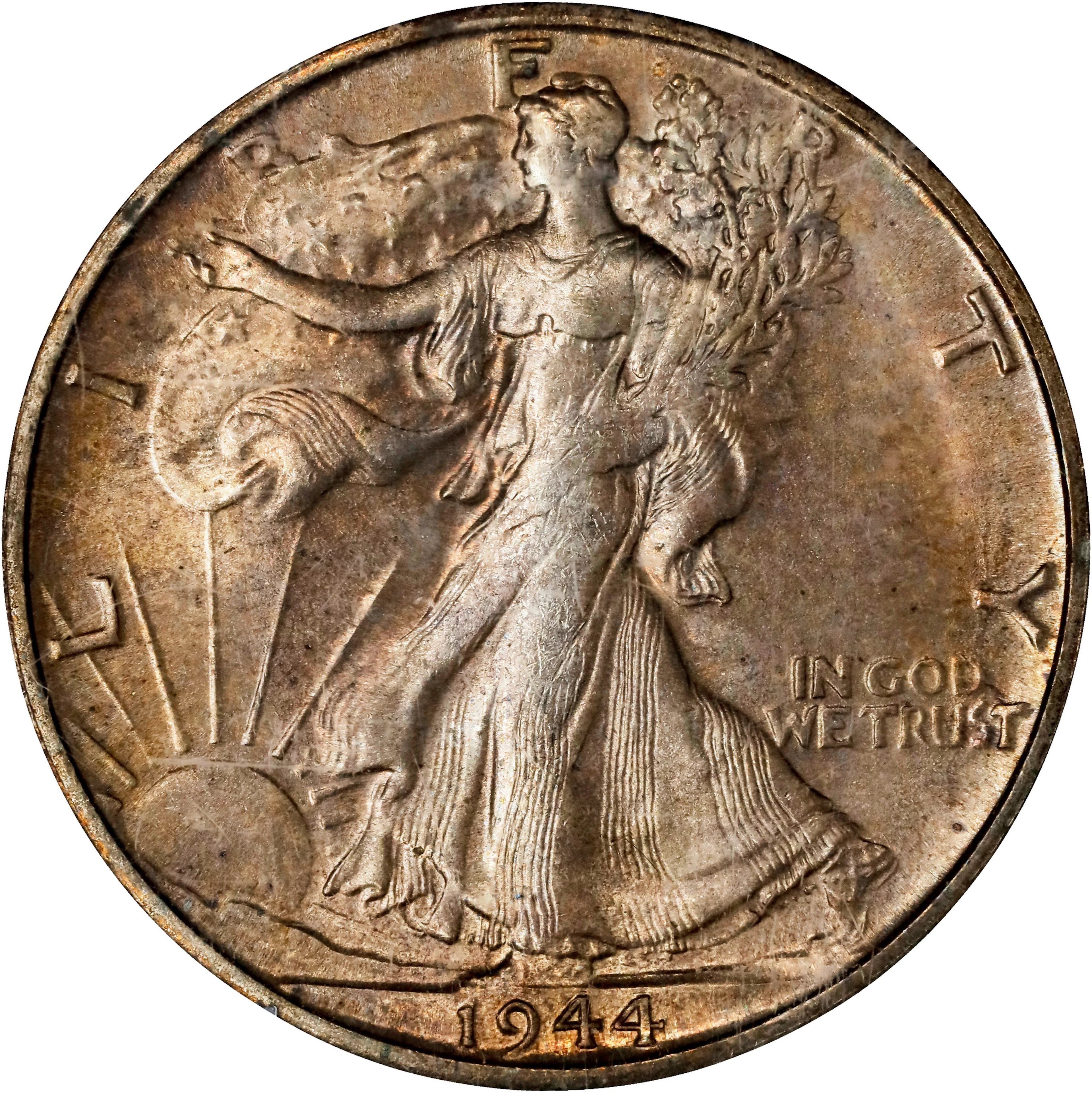 1944-S Walking Liberty Half Dollar. MS-65 (PCGS). OGH Generation 1.2 Rattler.