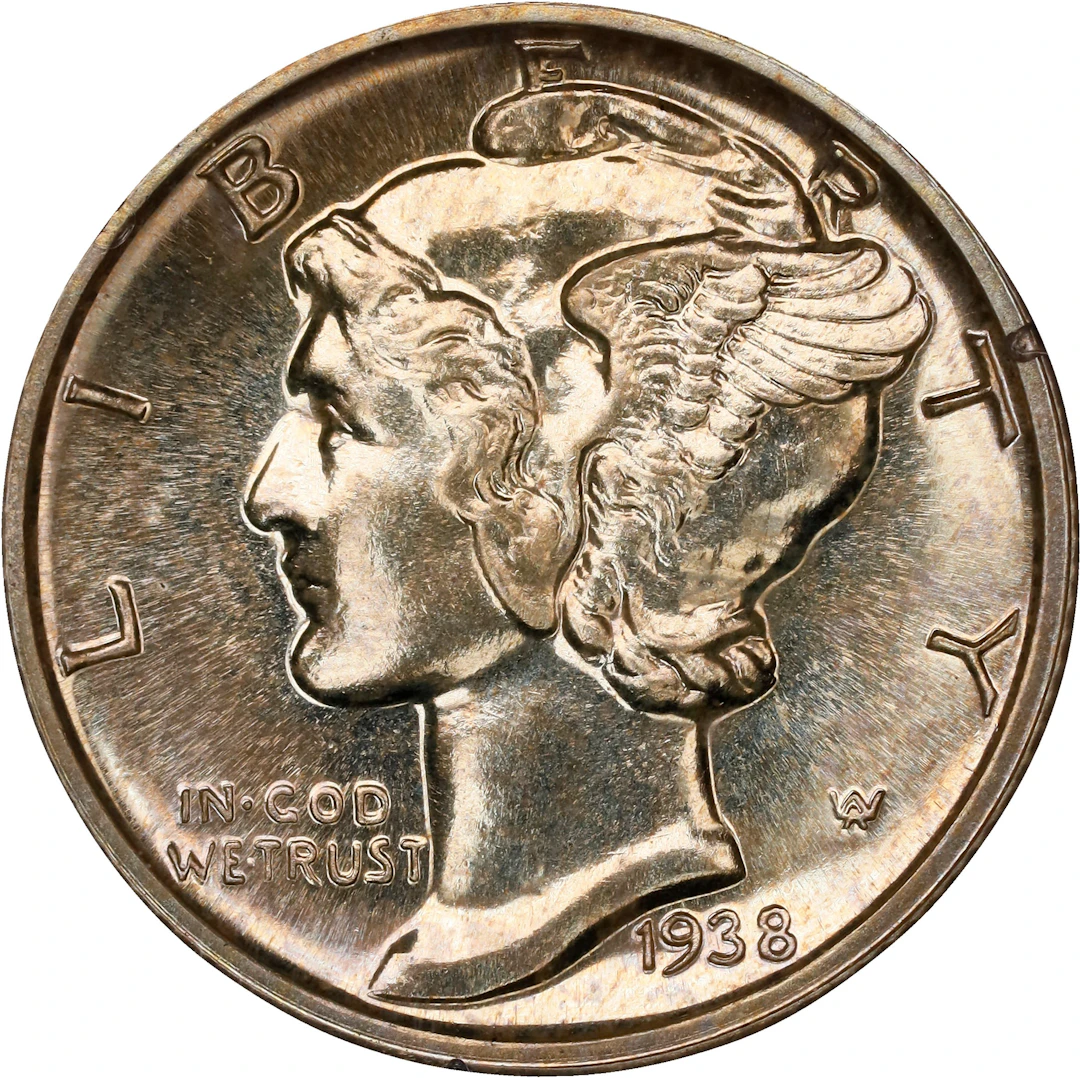 1938 Mercury Dime. Proof-66 (PCGS). OGH Generation 1.2 Rattler.