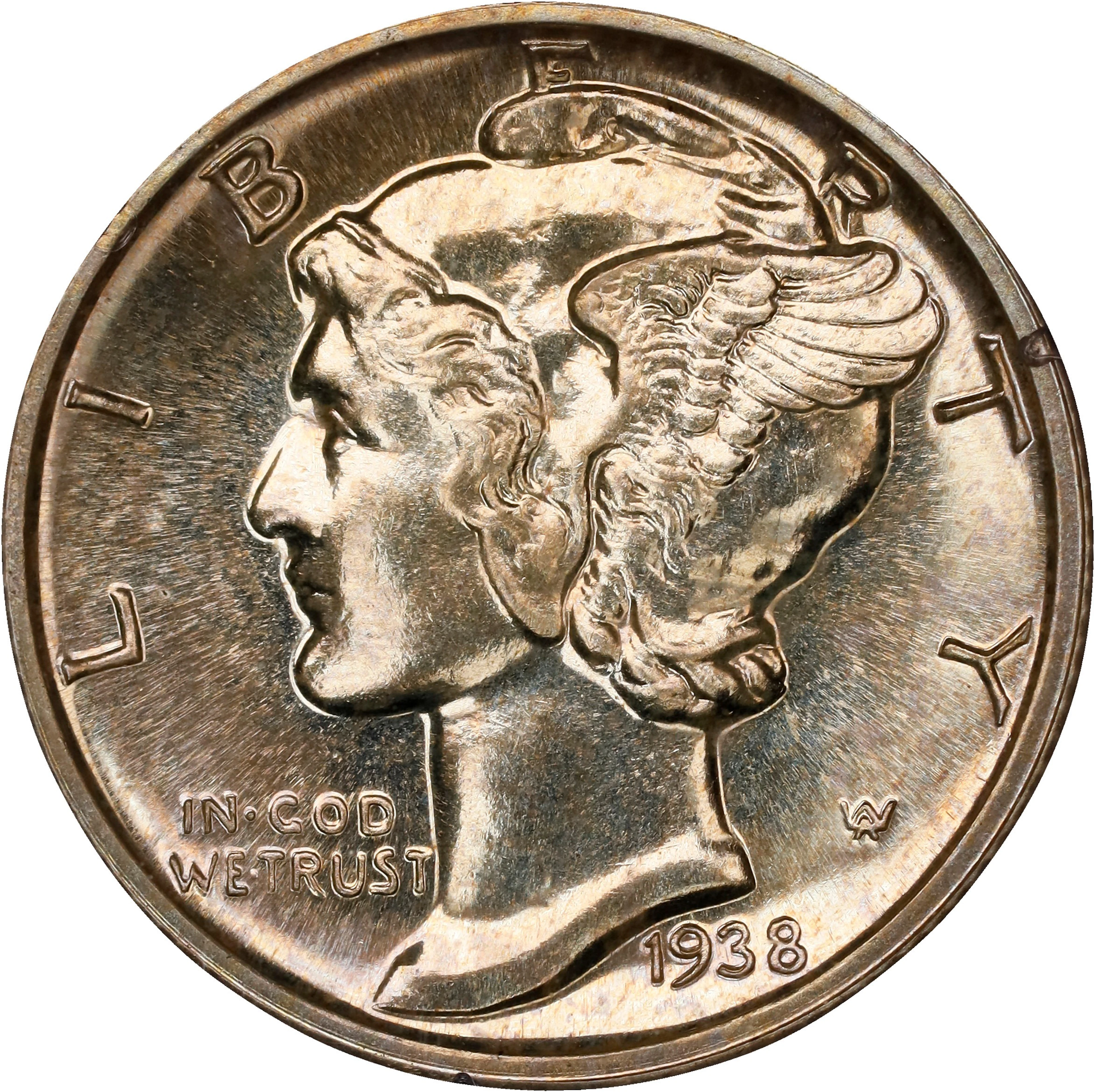 1938 Mercury Dime. Proof-66 (PCGS). OGH Generation 1.2 Rattler.