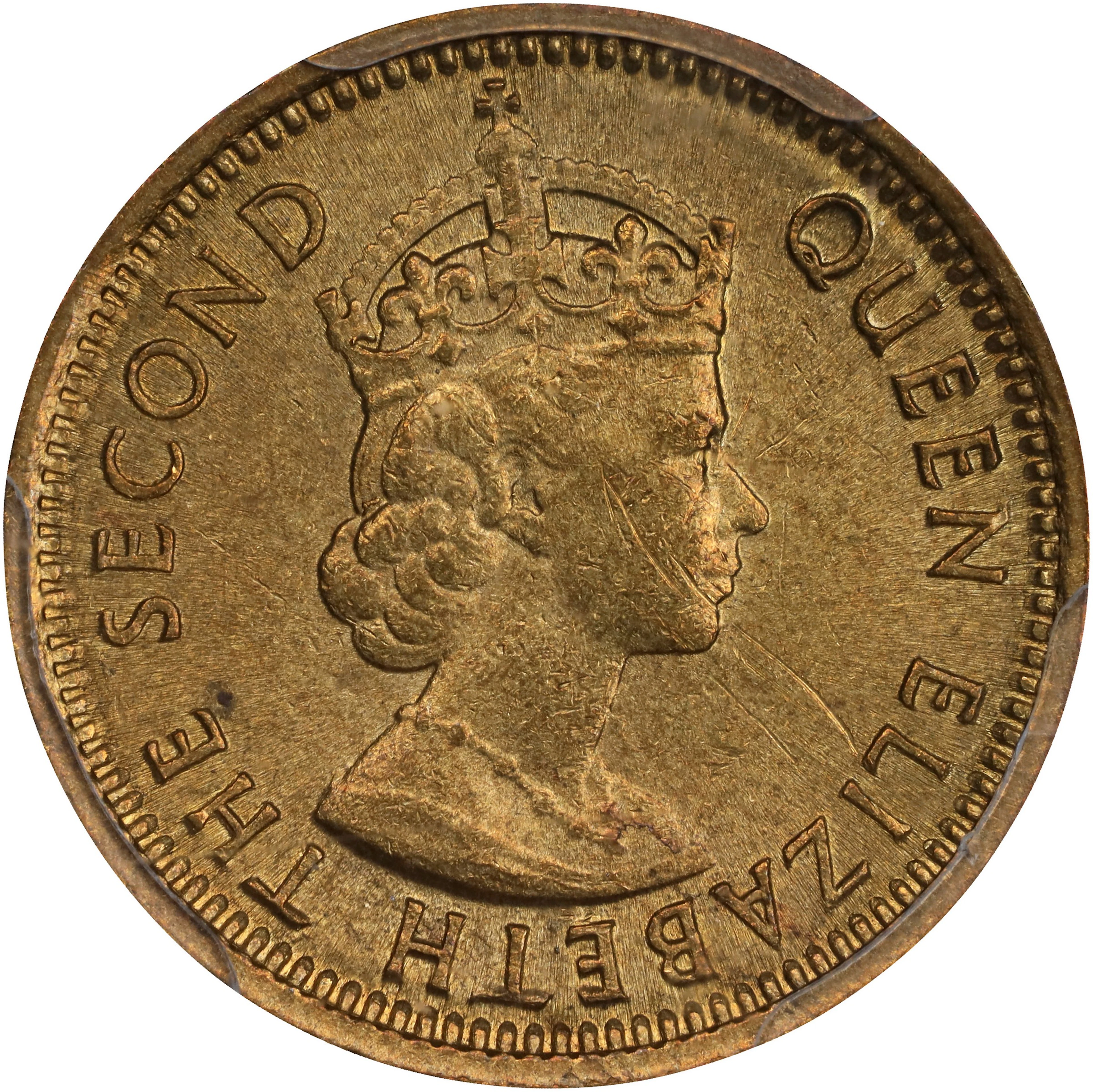 (t) HONG KONG (SAR). 5 Cents, 1964-H. Birmingham (Heaton) Mint. Elizabeth