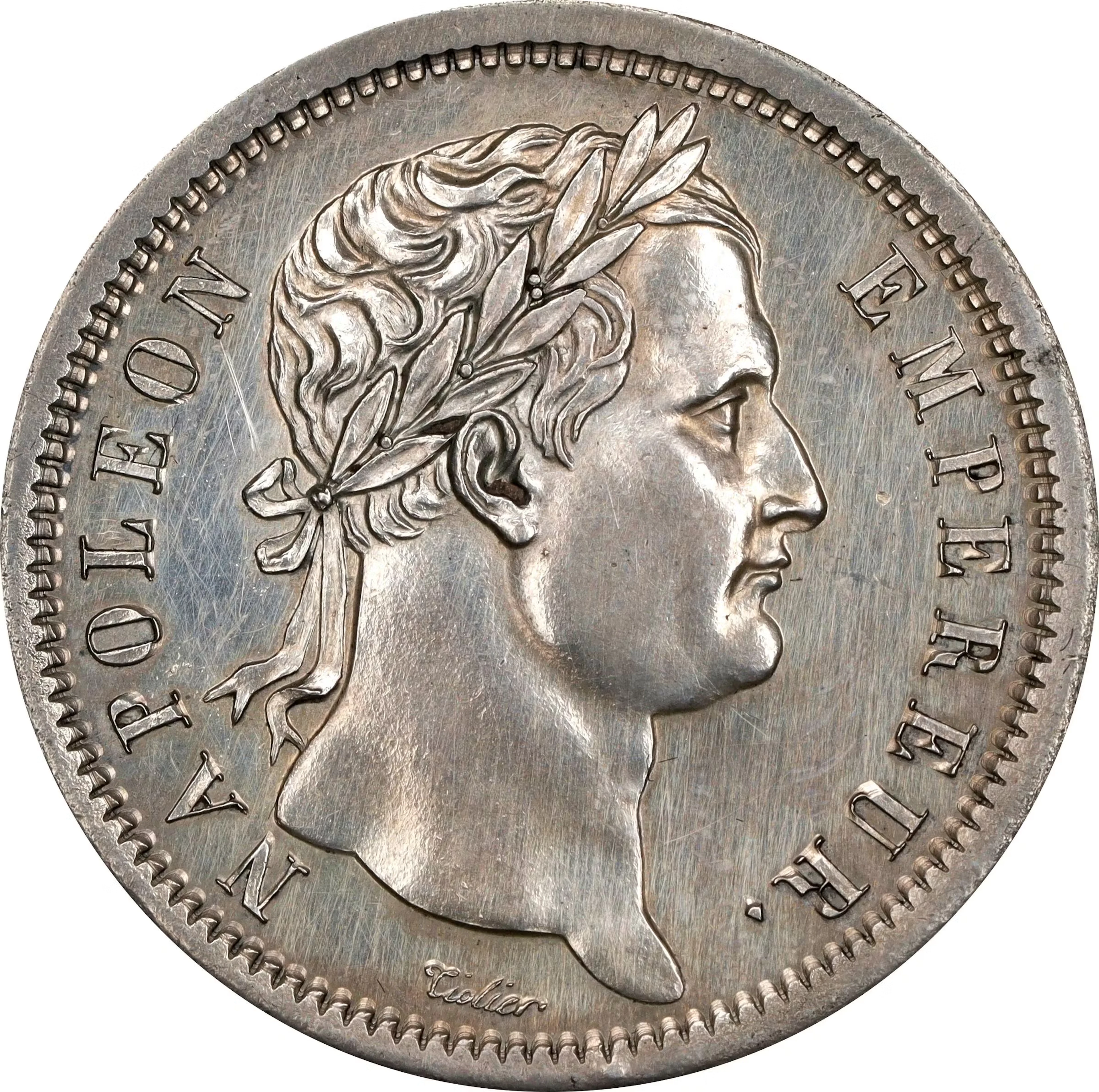FRANCE. Empire (Les Cent-Jours). Uniface Silver Obverse Trial for