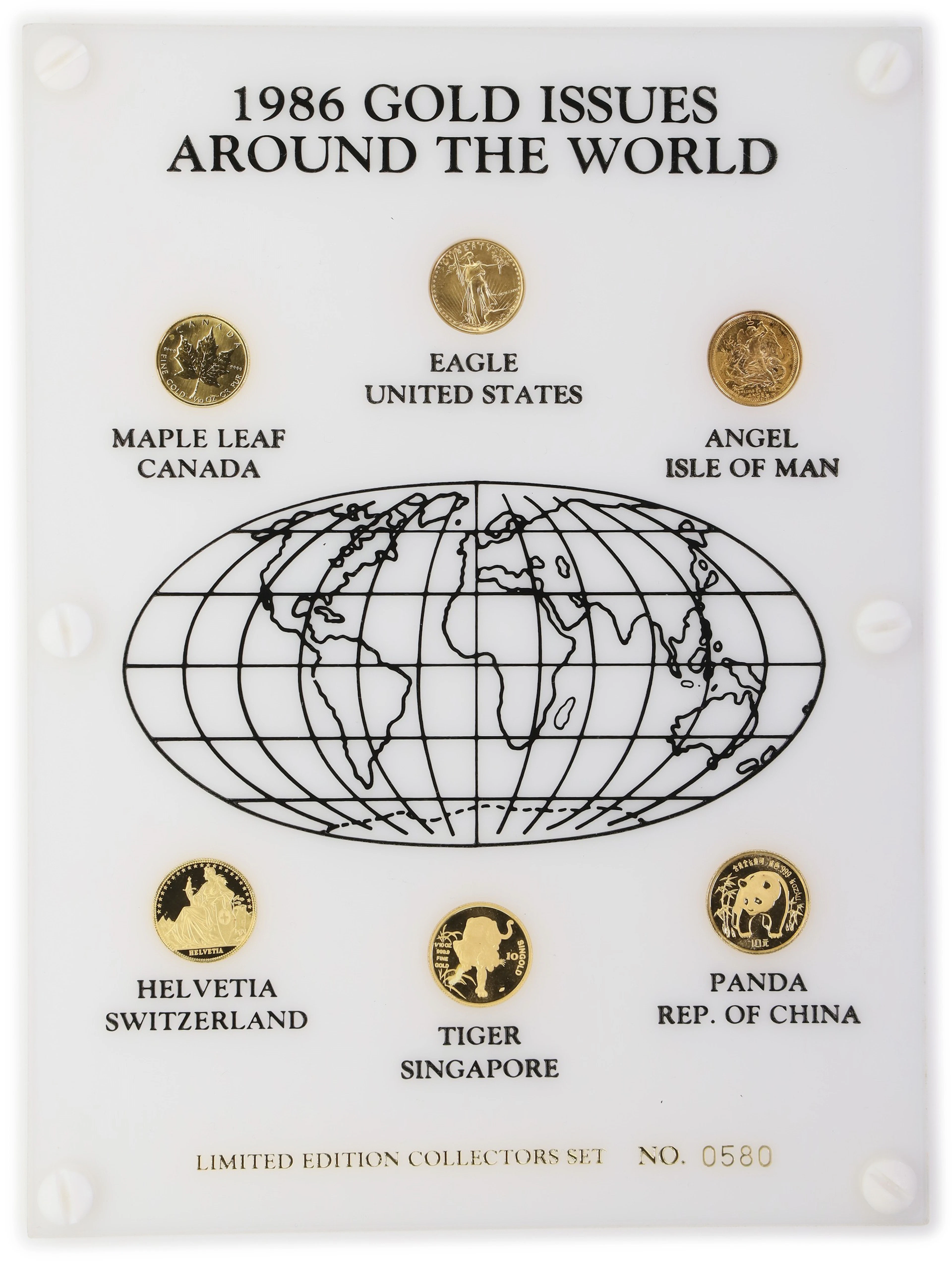 (0.6 oz, 18.66 g AGW). Mixed World. 1986 Gold Issues Around the World
