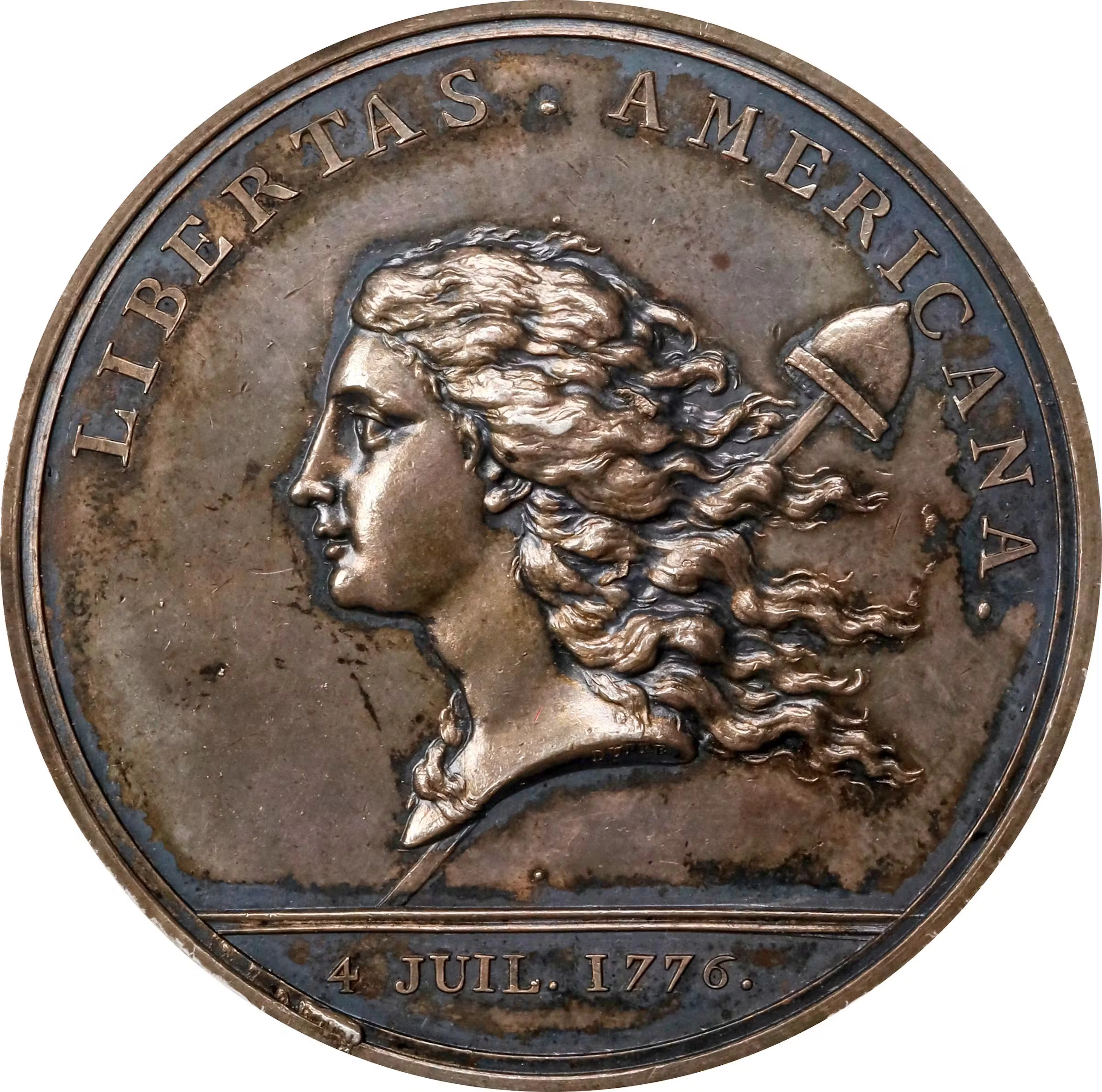 "1781" (1783) Libertas Americana Medal. Original. Paris Mint. By Augustin