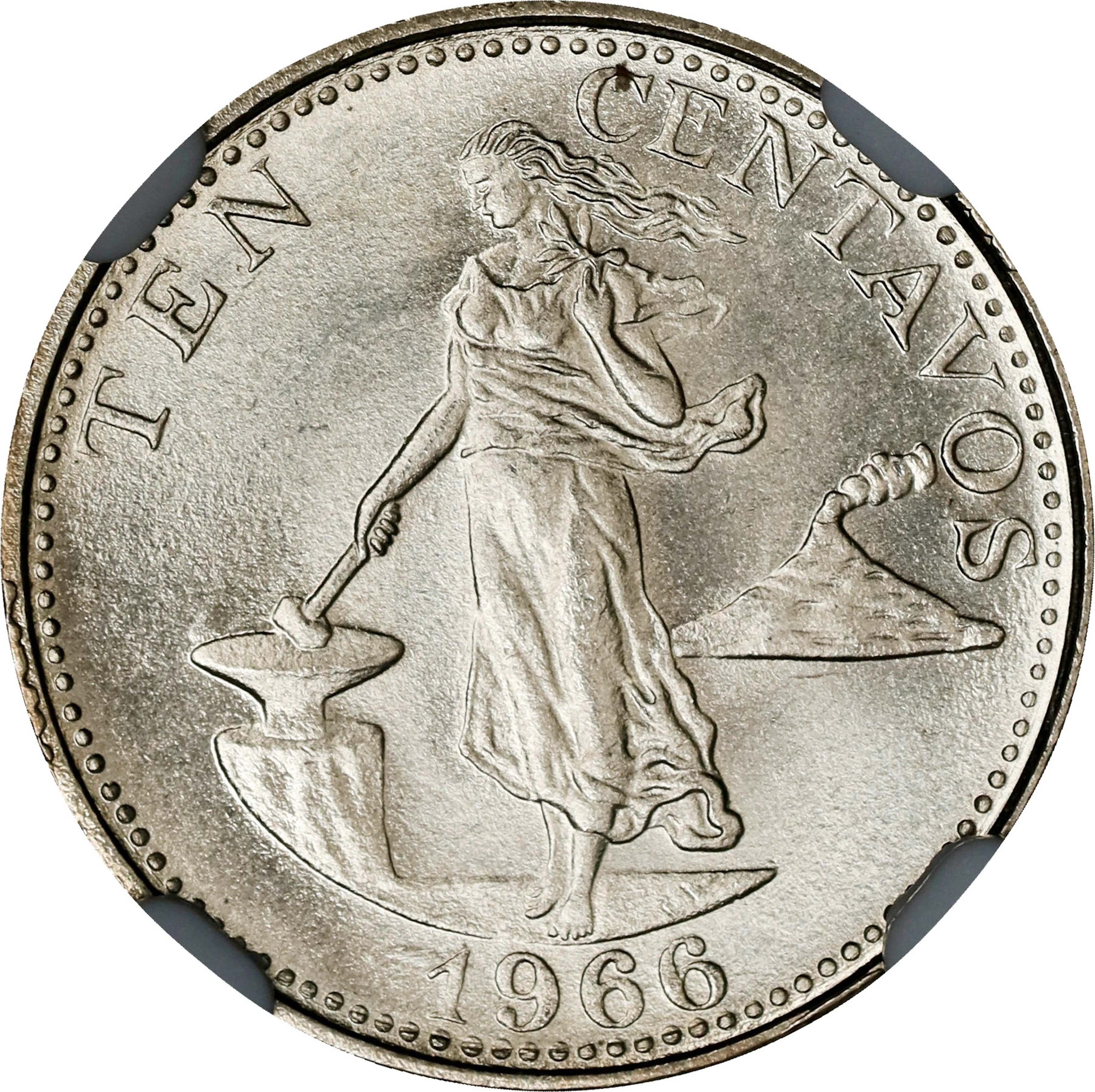 PHILIPPINES. 10 Centavos, 1966. Philadelphia Mint. NGC MS-67.