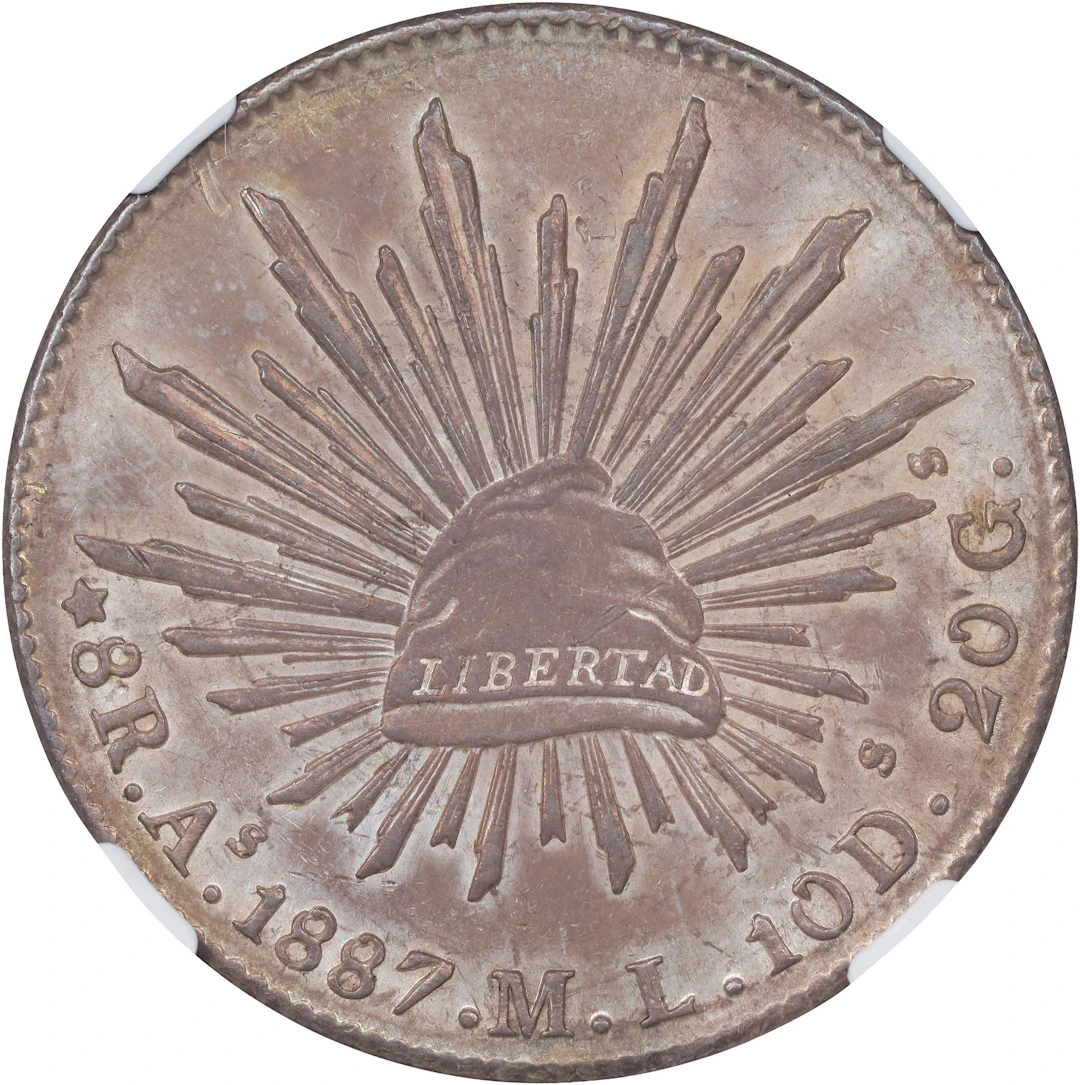 MEXICO. 8 Reales, 1887-As ML. Alamos Mint. NGC AU-58.