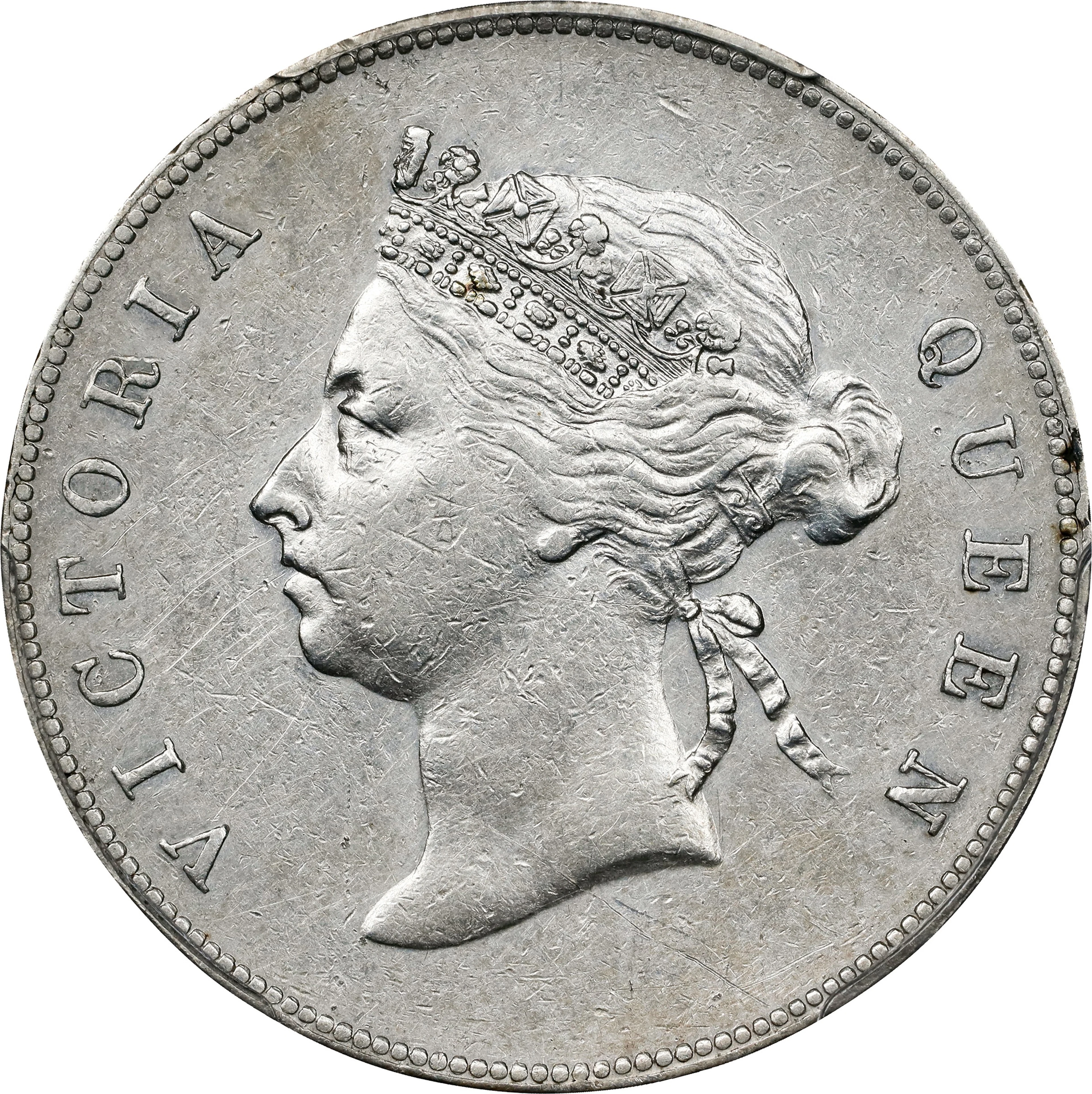 (t) HONG KONG (SAR). 50 Cents, 1891. London Mint. Victoria. PCGS Genuine--Scratc