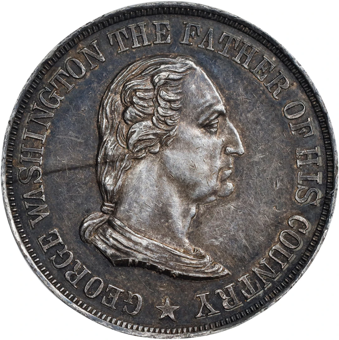 Undated (ca. 1865) Washington and Lincoln Medal by John Marr. Musante