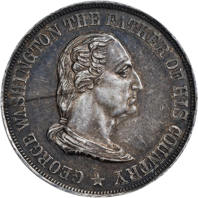 Undated (ca. 1865) Washington and Lincoln Medal by John Marr. Musante