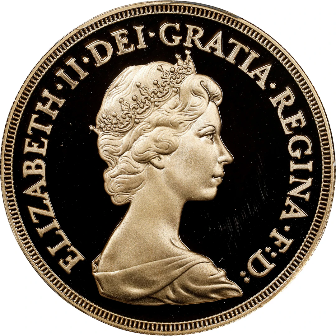 GREAT BRITAIN. 5 Pounds, 1981. Llantrisant Mint. Elizabeth II. PCGS