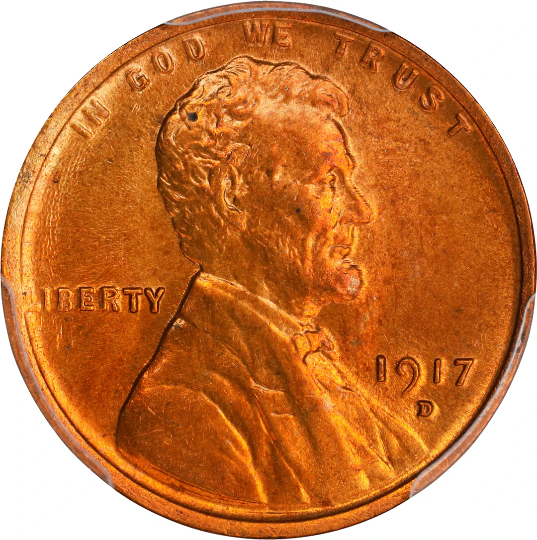 1917-D Lincoln Cent. Unc Details--Questionable Color (PCGS).