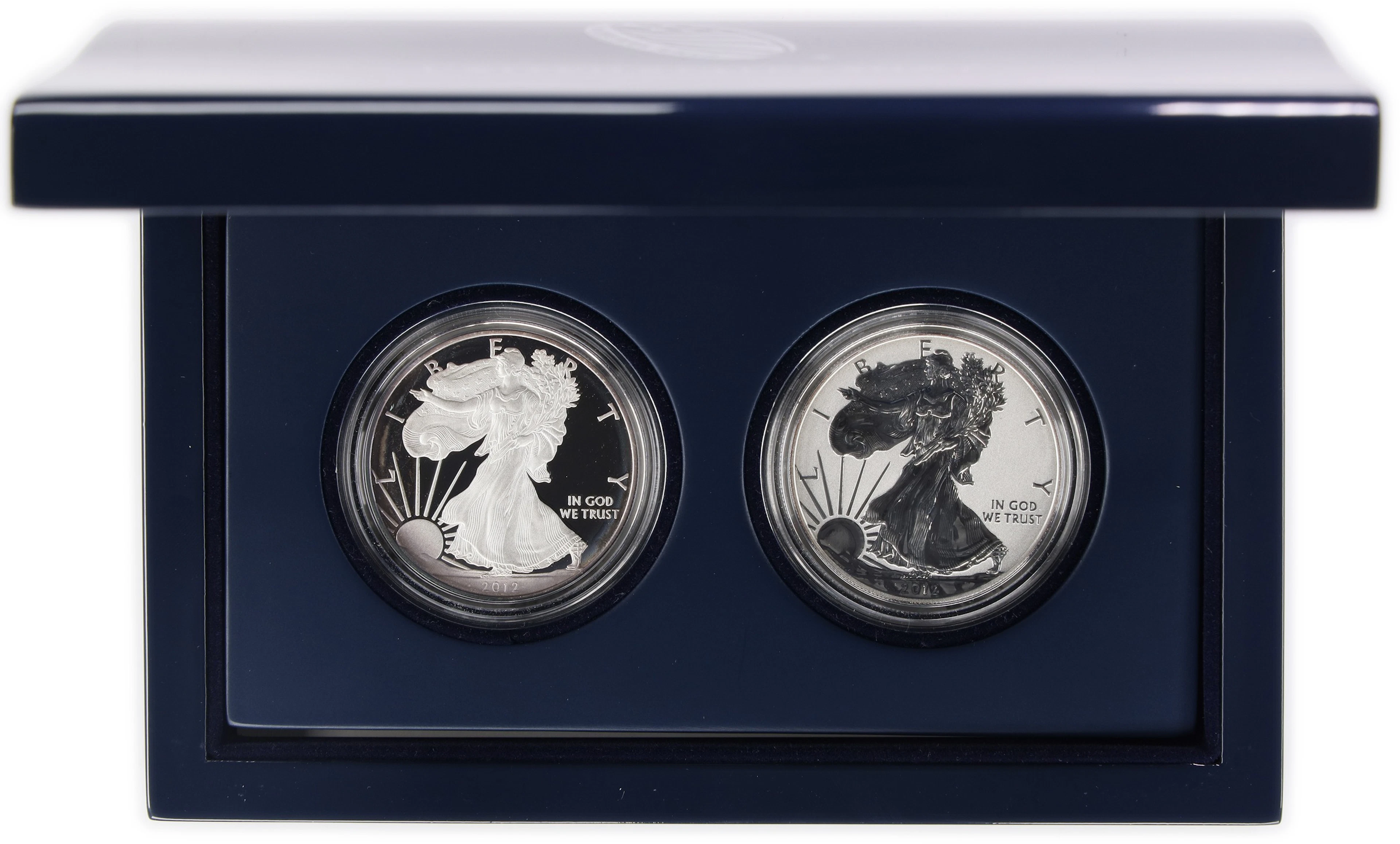 (2 oz, 62.208 g ASW). 2012 American Silver Eagle San Francisco Two-Coin