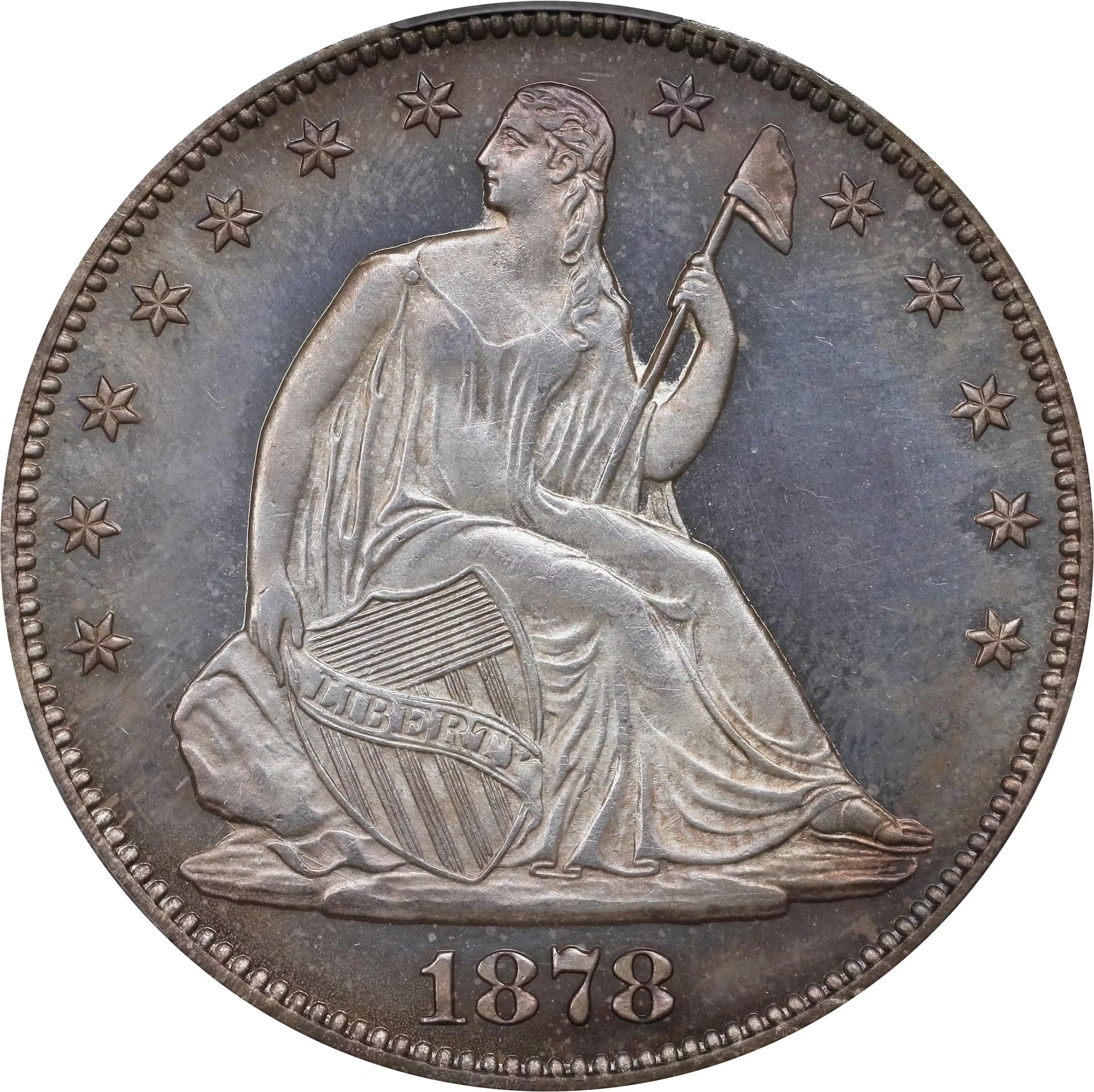 1878 Liberty Seated Half Dollar. Proof-67 Cameo (CACG).