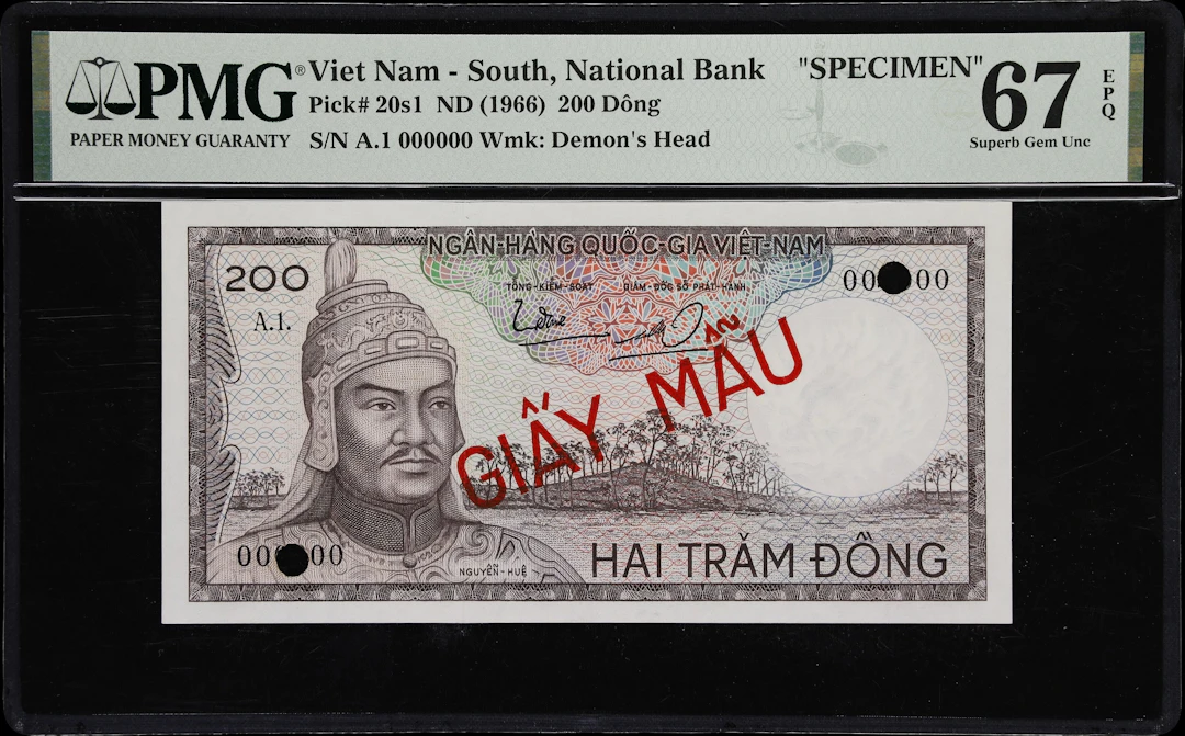 VIETNAM, SOUTH. National Bank of Vietnam. 200 Dong, ND (1966). P-20s1.