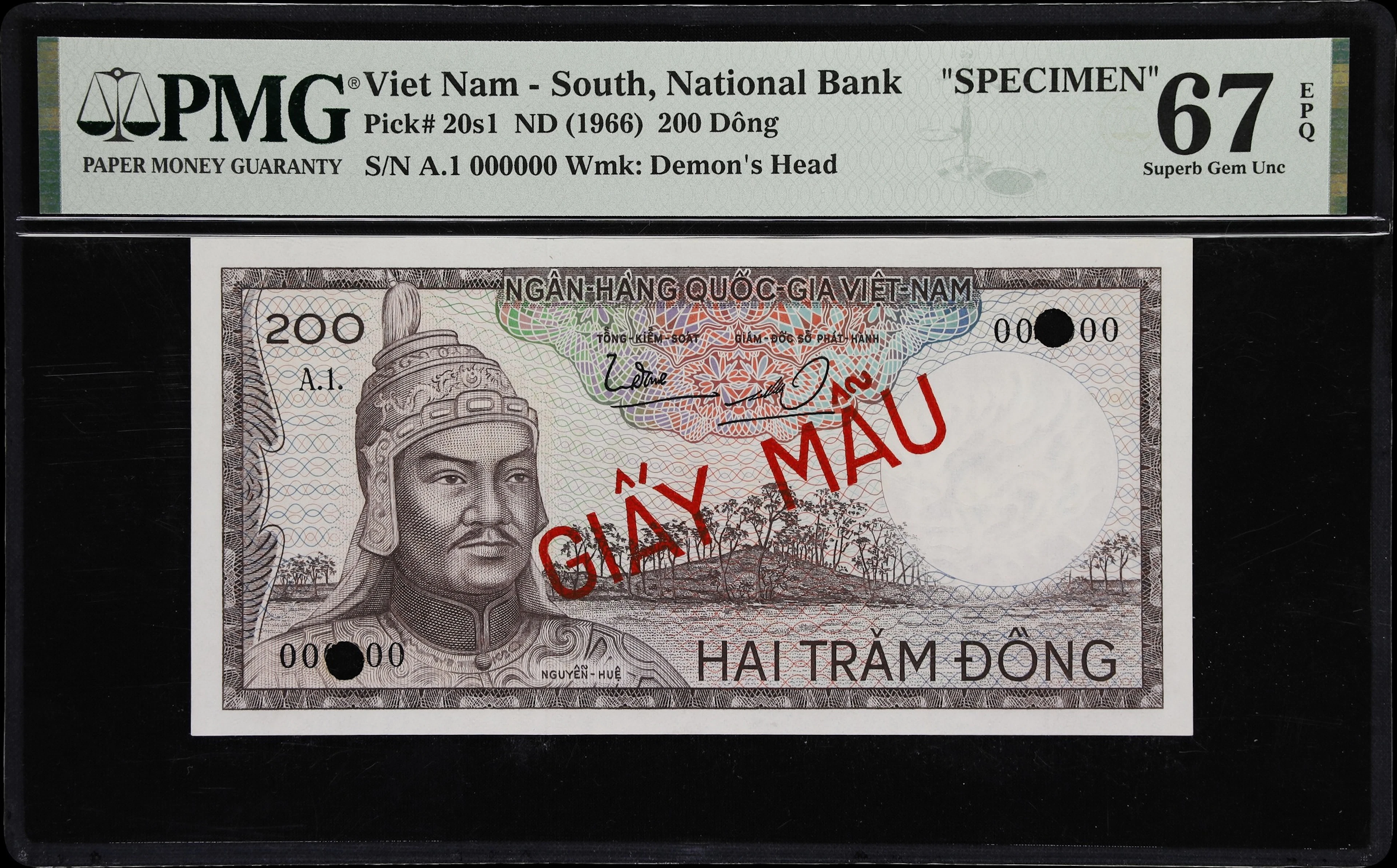VIETNAM, SOUTH. National Bank of Vietnam. 200 Dong, ND (1966). P-20s1.