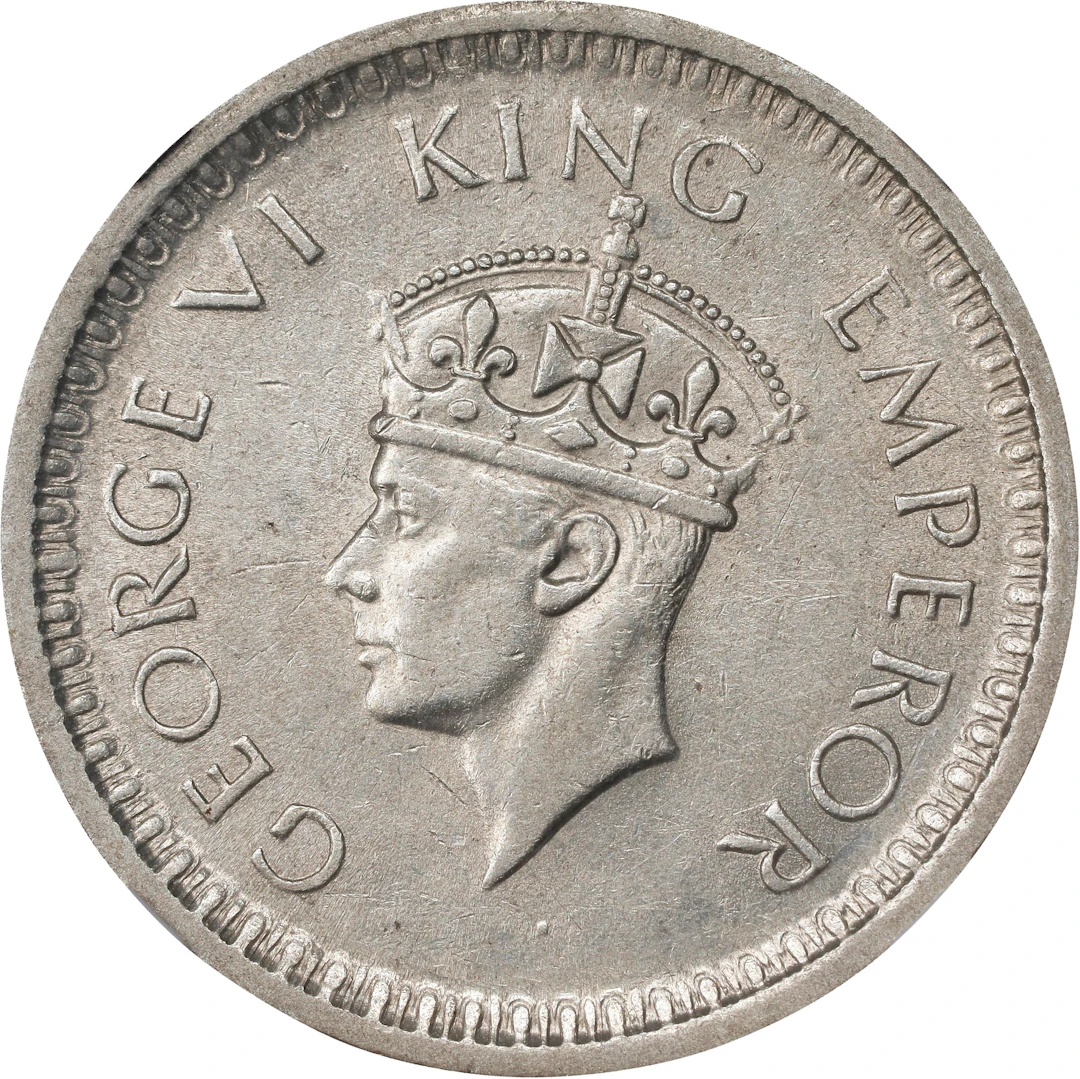 INDIA. Rupee, 1945-L. Lahore Mint. George VI. NGC MS-62.
