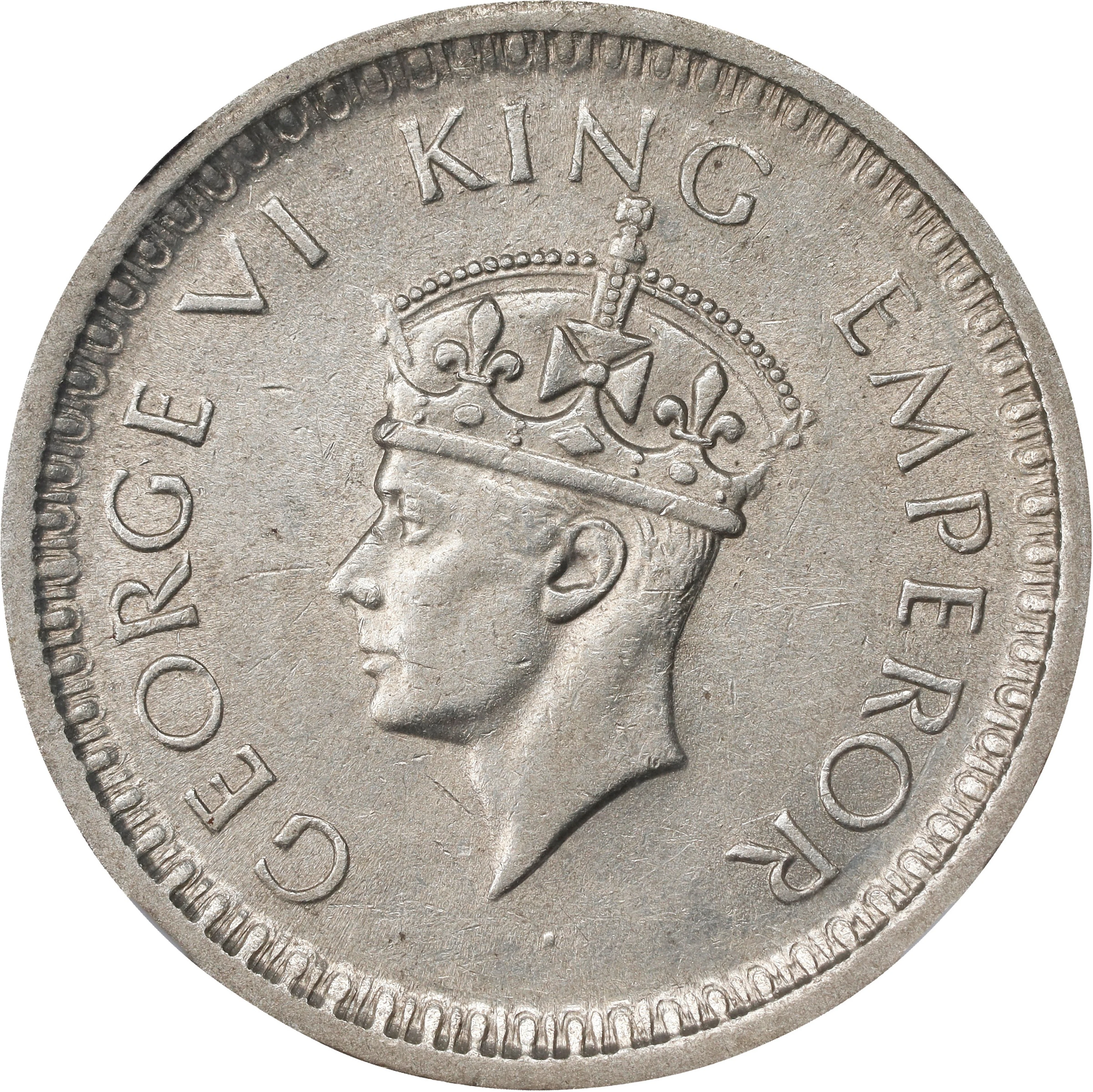 INDIA. Rupee, 1945-L. Lahore Mint. George VI. NGC MS-62.