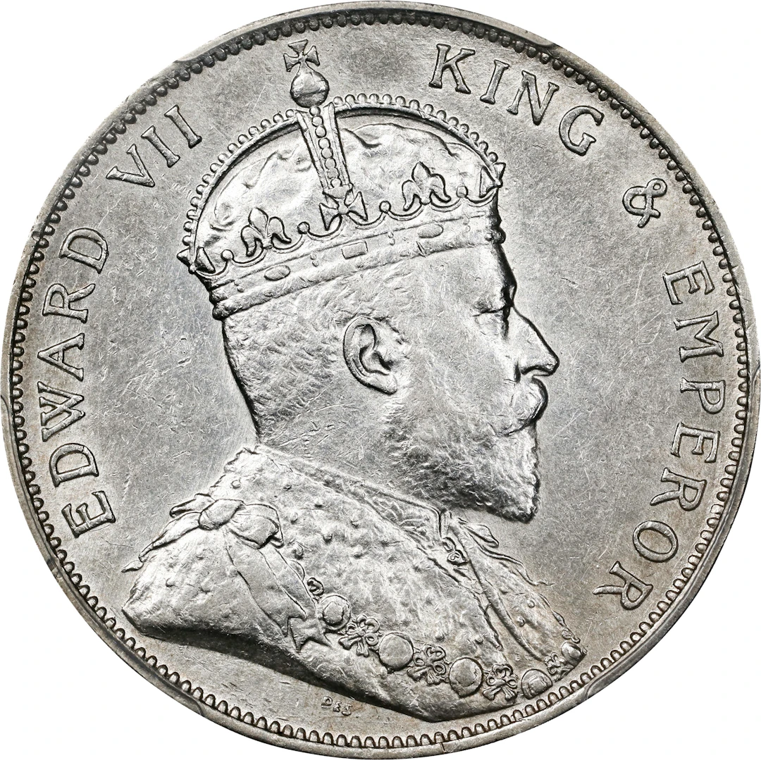 (t) HONG KONG (SAR). 50 Cents, 1904. London Mint. Edward VII. PCGS AU-53.
