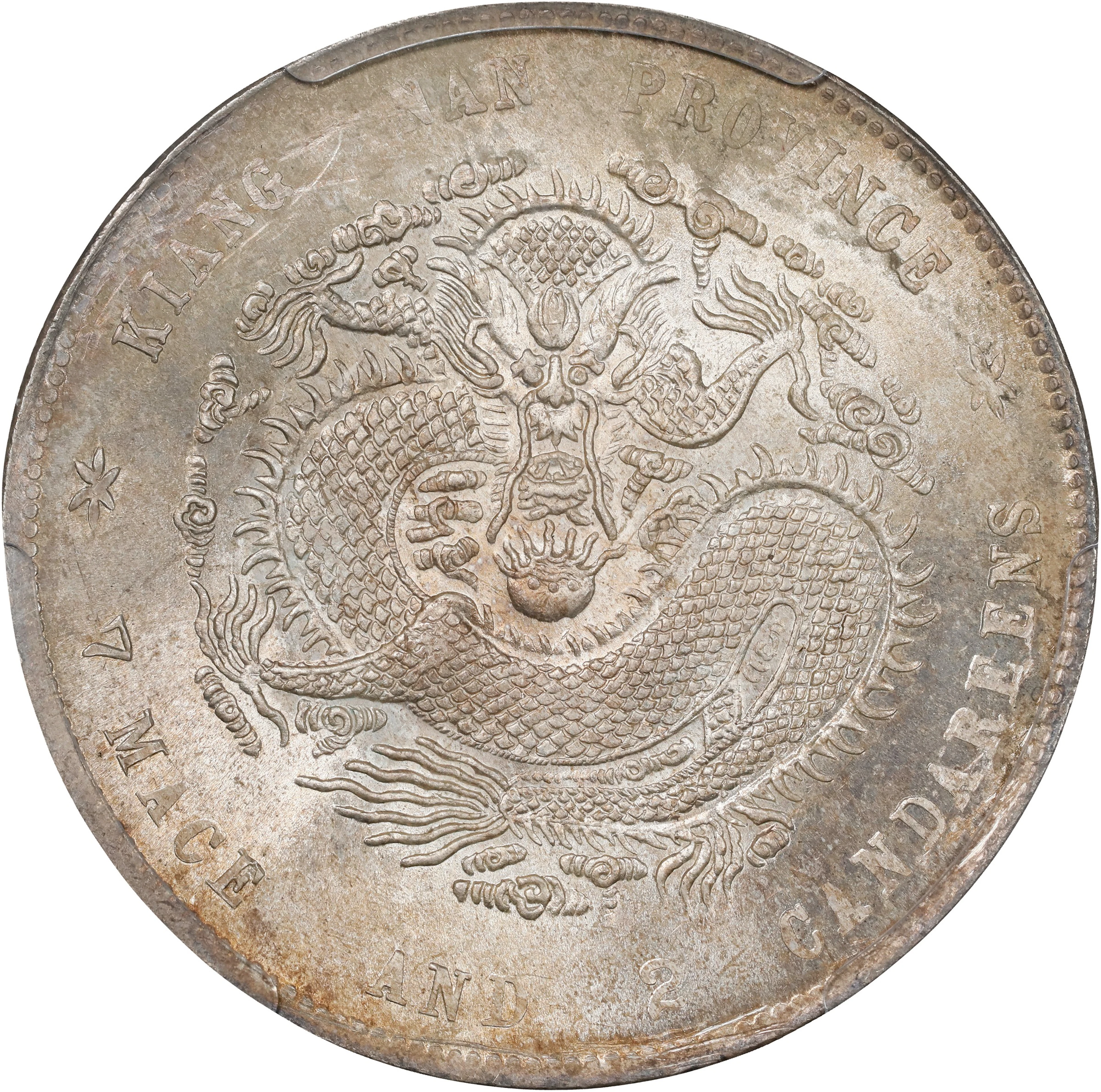 (t) CHINA. Kiangnan. 7 Mace 2 Candareens (Dollar), CD (1900). Nanking