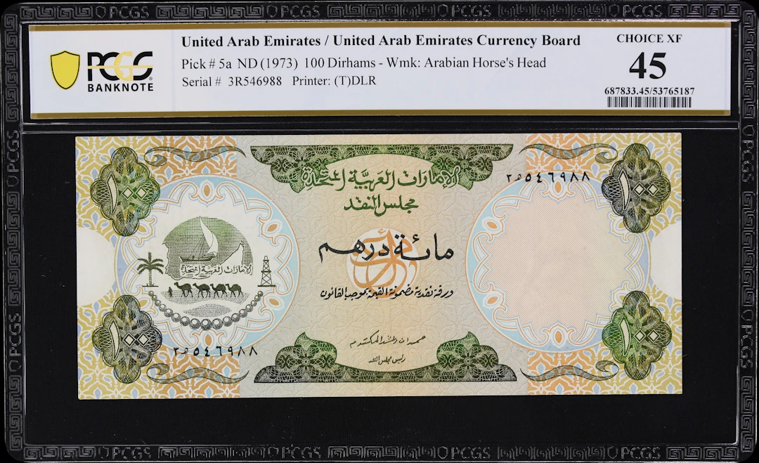 UNITED ARAB EMIRATES. United Arab Emirates Currency Board. 100 Dirhams