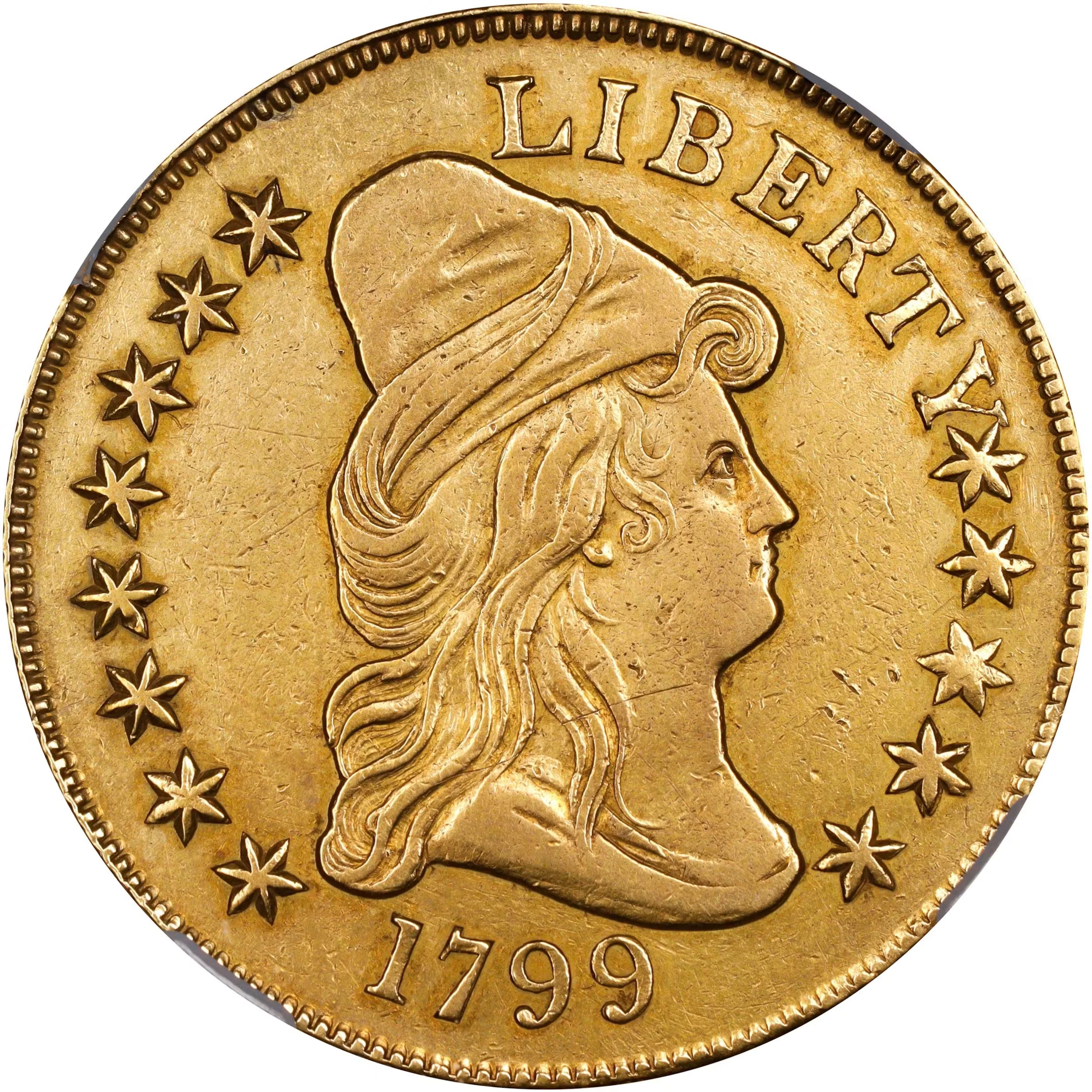 1799 Capped Bust Right Eagle. BD-1, Taraszka-13. Rarity-7. Small Obverse