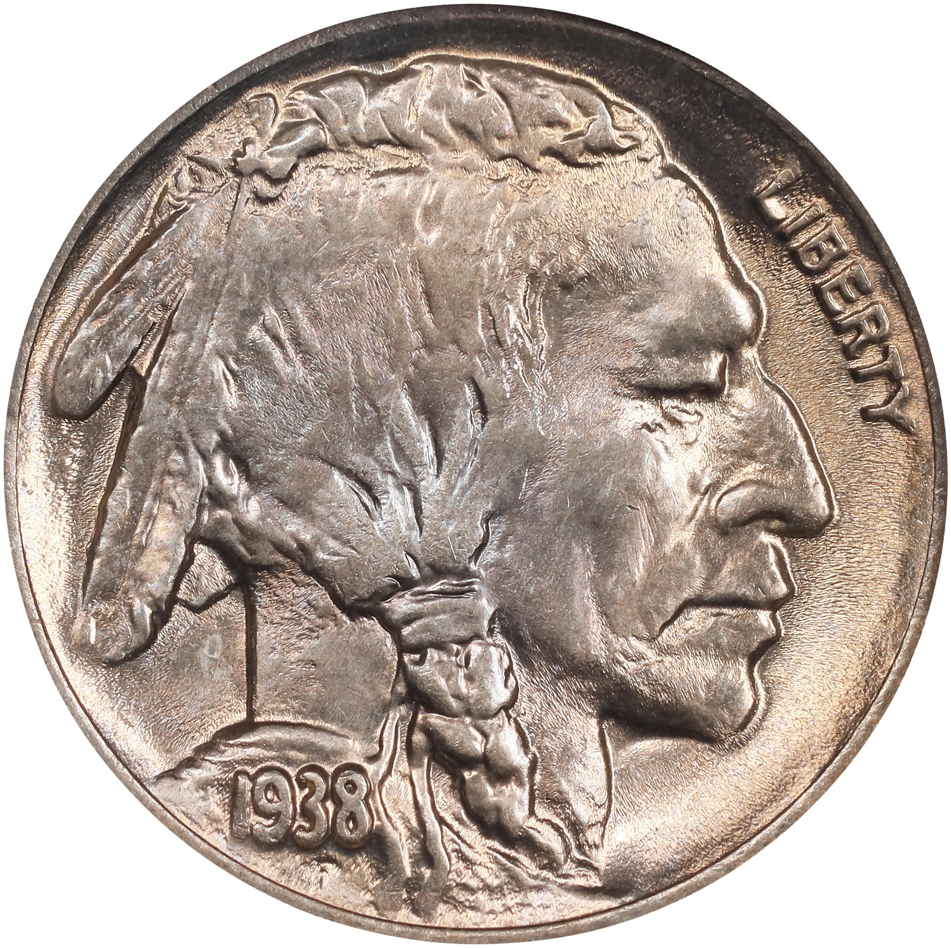 1938-D/D Buffalo Nickel. Repunched Mintmark. MS-67 (NGC).