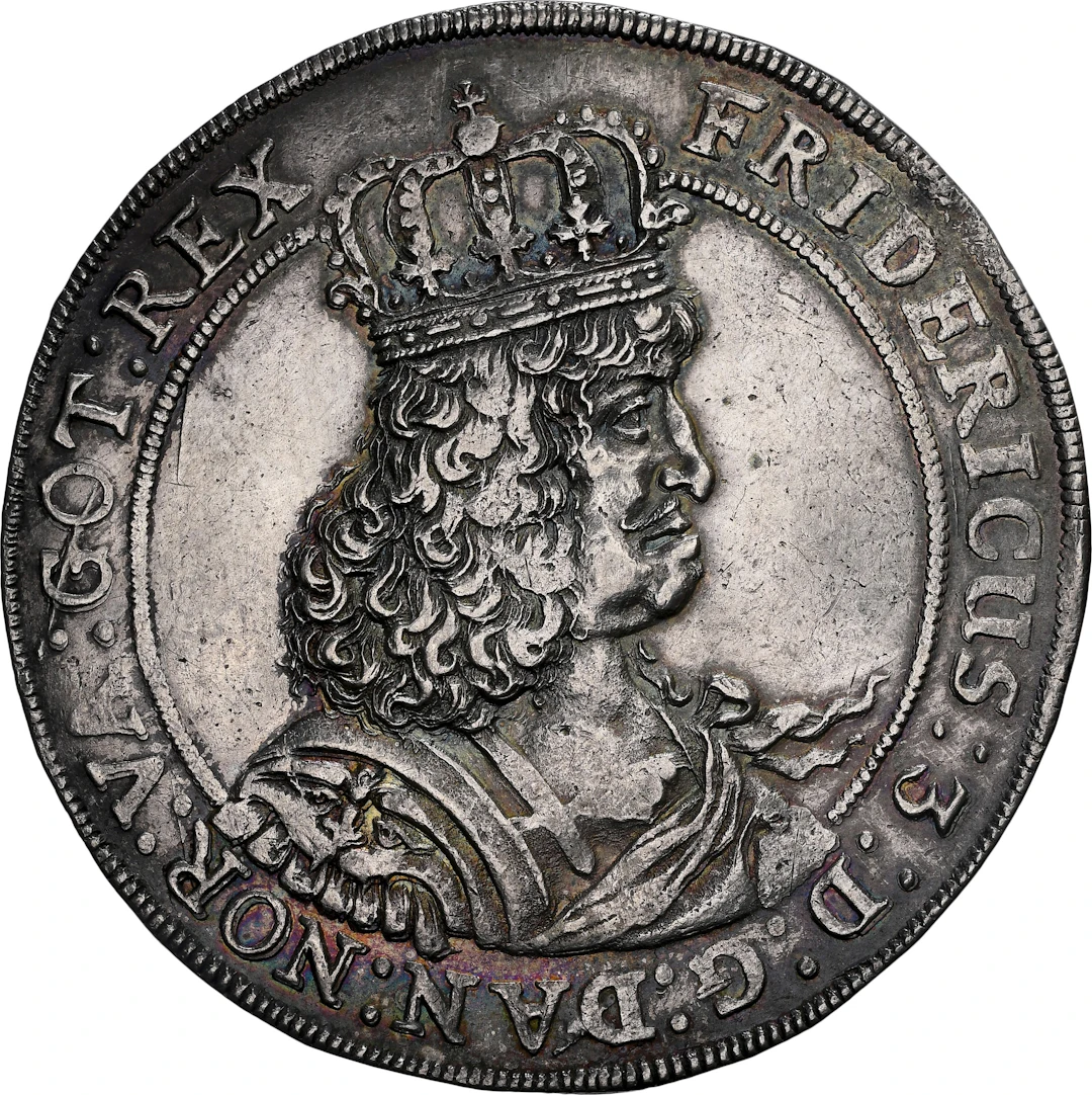 DENMARK. Speciedaler, 1664. Glückstadt Mint. Frederik III. NGC AU