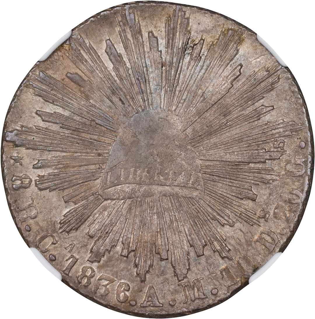 MEXICO. 8 Reales, 1836-Ca AM. Chihuahua Mint. NGC AU-55.