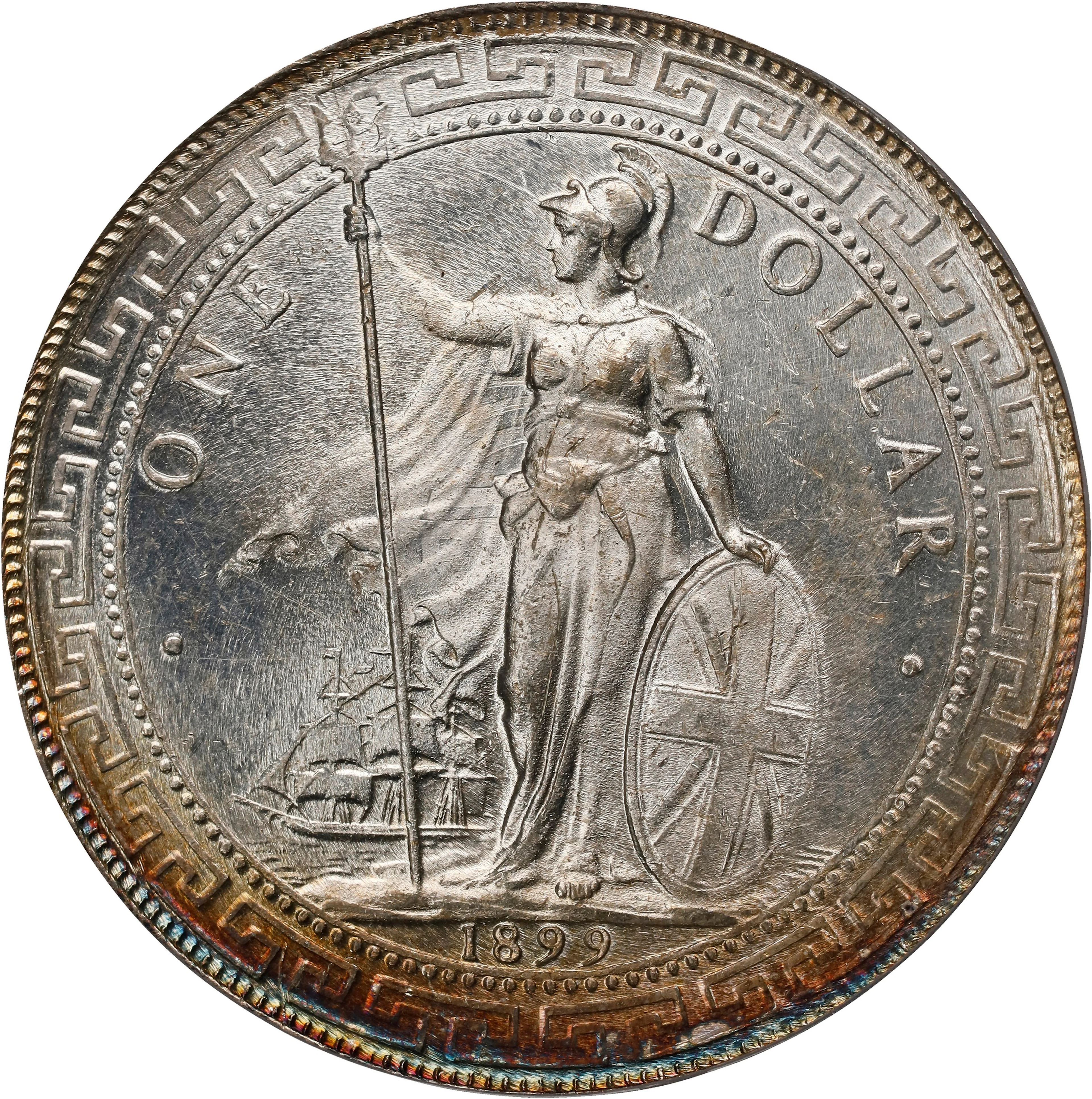 GREAT BRITAIN. Trade Dollar, 1899-B. Bombay Mint. Victoria. PCGS MS-62.