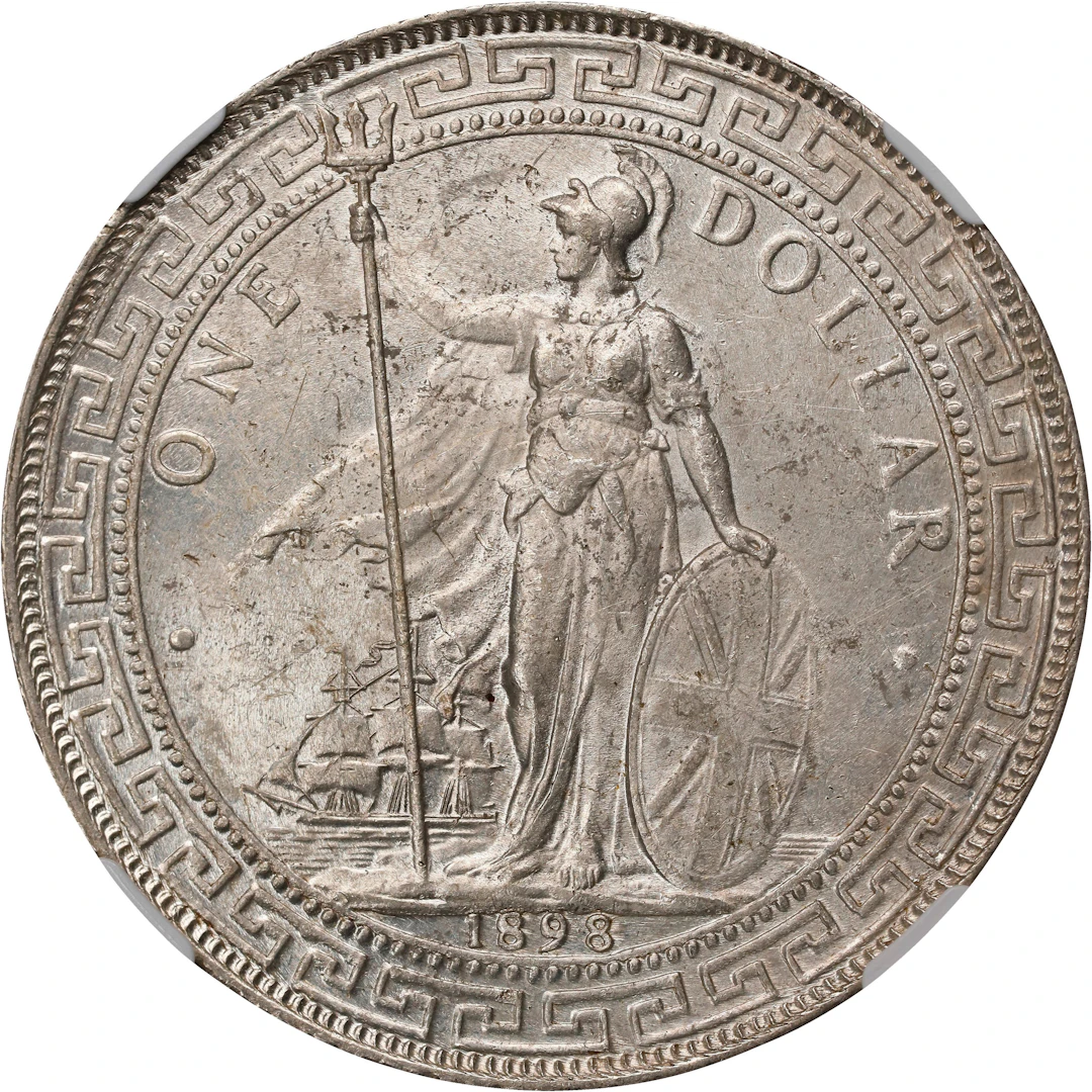 GREAT BRITAIN. Trade Dollar, 1898-B. Bombay Mint. Victoria. NGC MS-62.