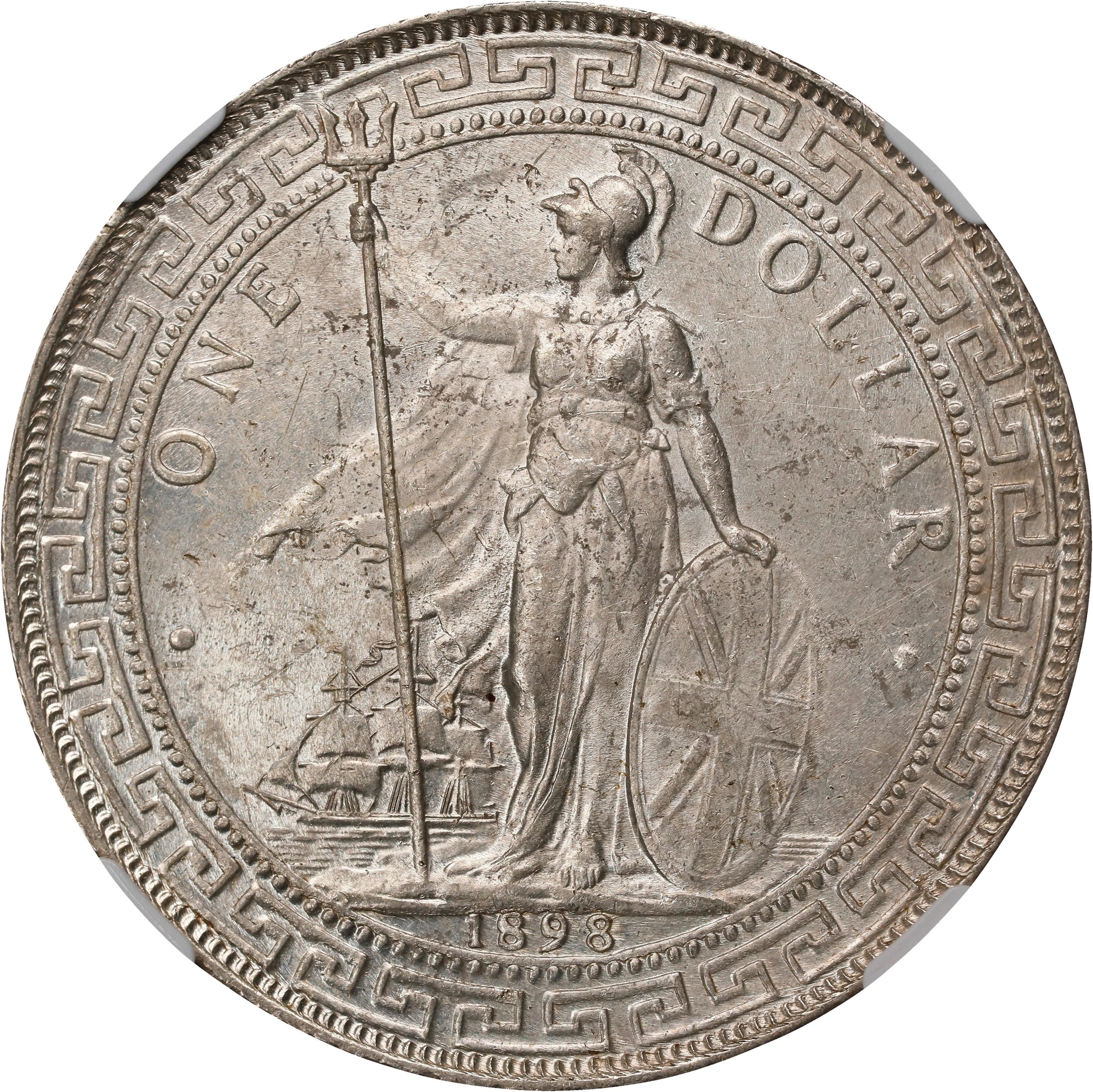 GREAT BRITAIN. Trade Dollar, 1898-B. Bombay Mint. Victoria. NGC MS-62.