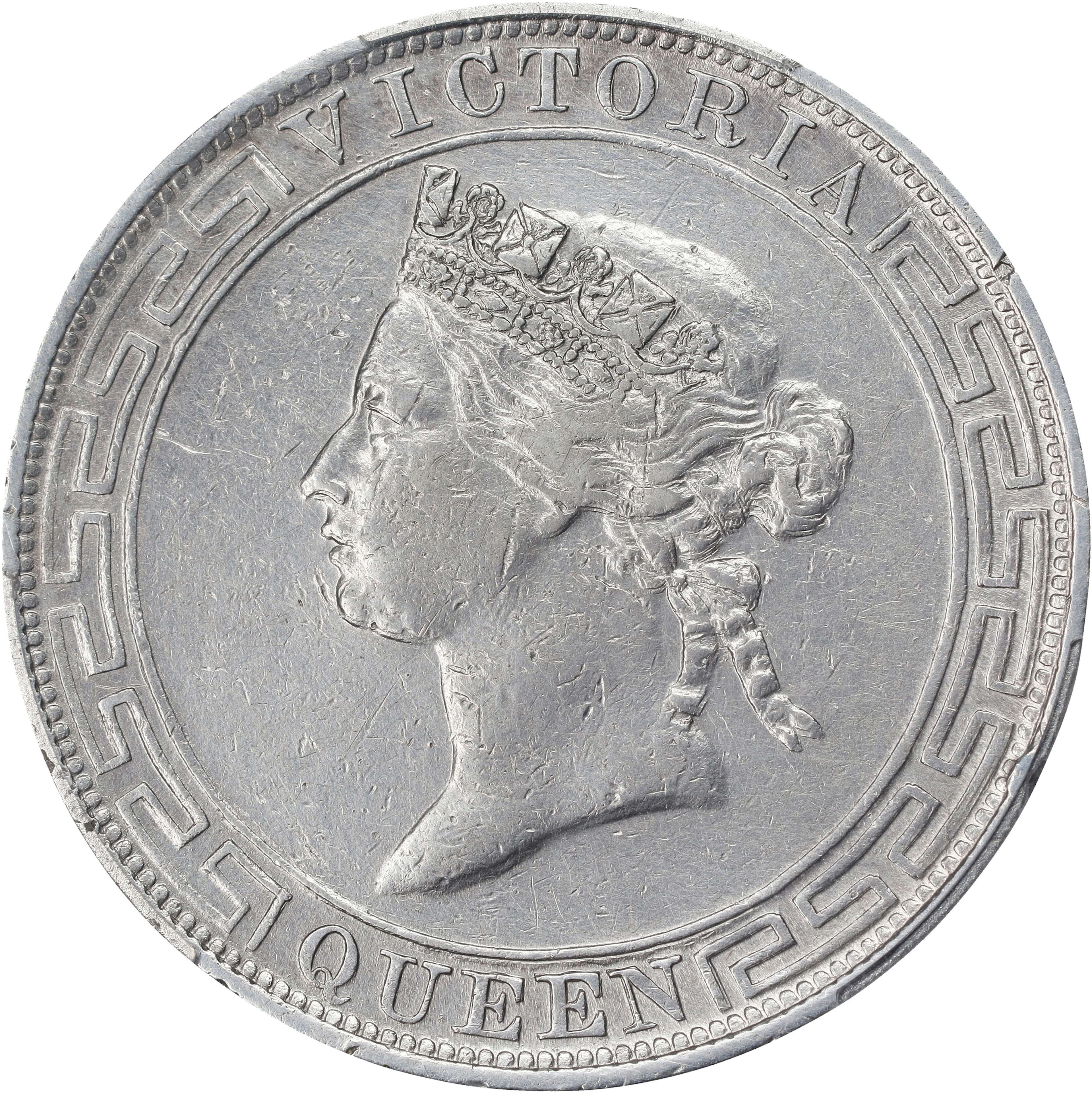HONG KONG (SAR). Dollar, 1866. Hong Kong Mint. Victoria. PCGS Genuine--Harshly