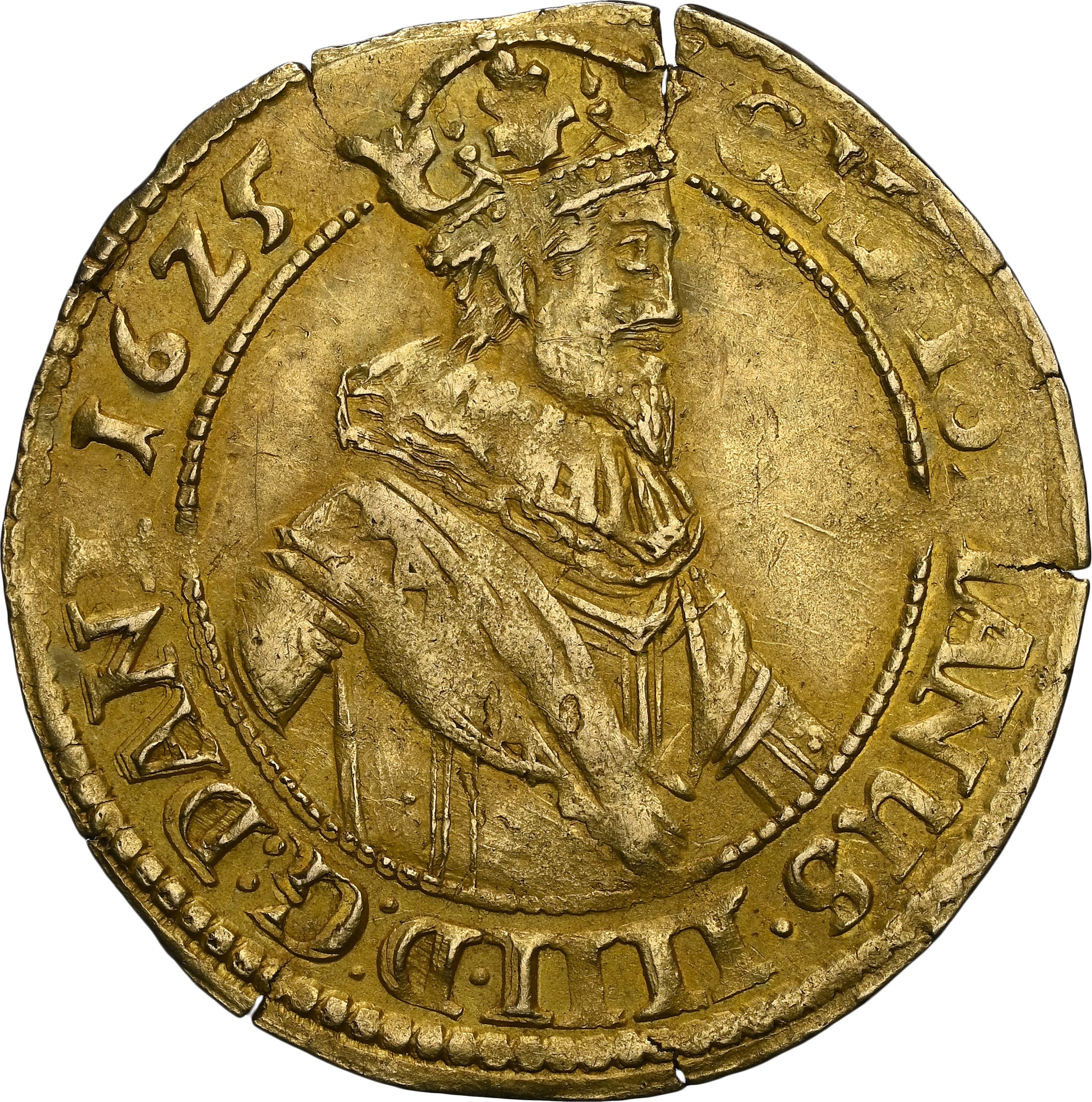 DENMARK. Gold Gulden (Rhinsk Gulden), 1625. Copenhagen Mint. Christian