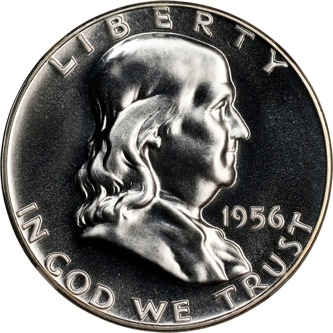 1956 Franklin Half Dollar. Type II Reverse. Proof-69 (NGC).