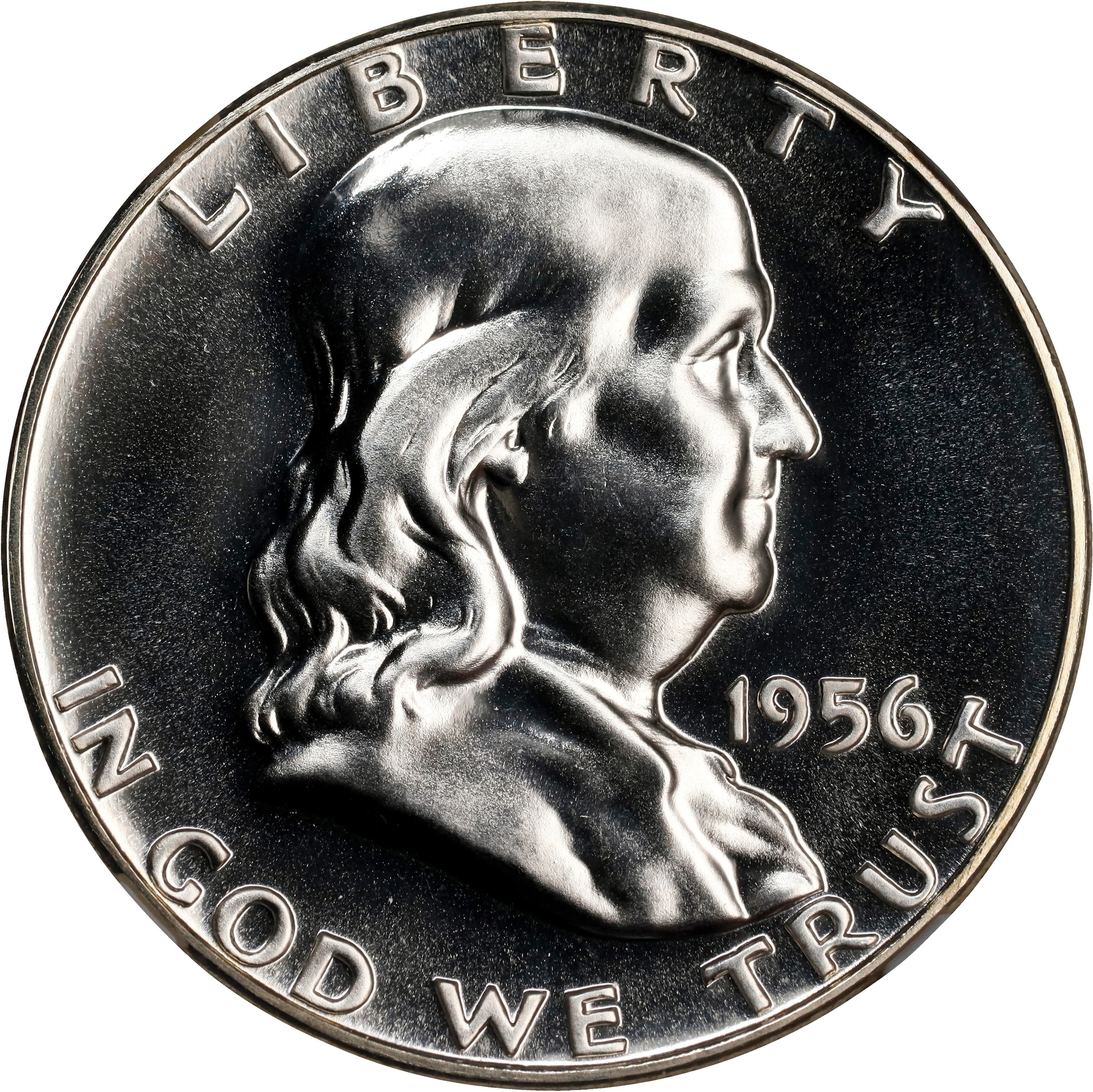 1956 Franklin Half Dollar. Type II Reverse. Proof-69 (NGC).