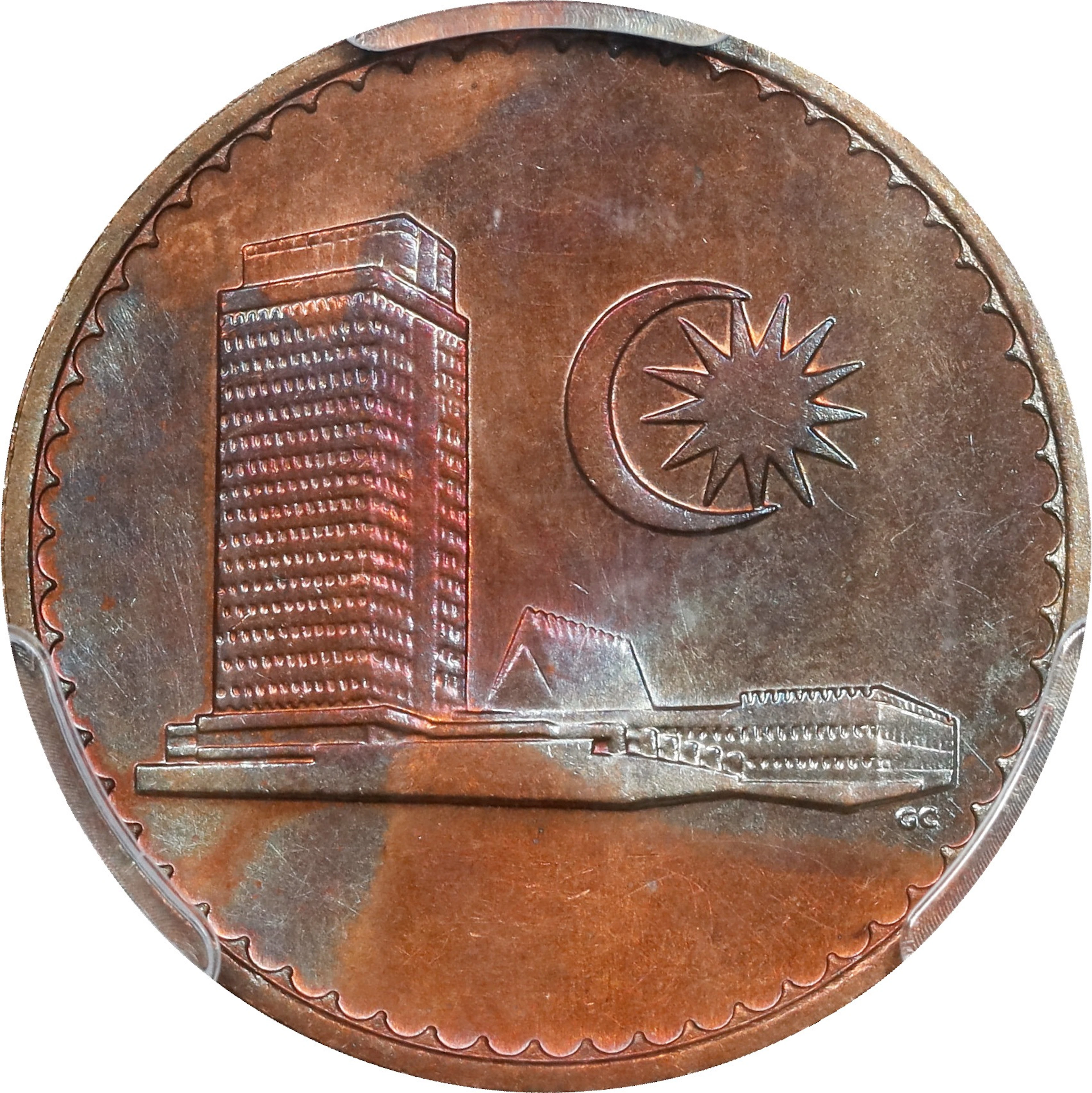 MALAYSIA. Sen, 1967. PCGS SPECIMEN-65 Red Brown.