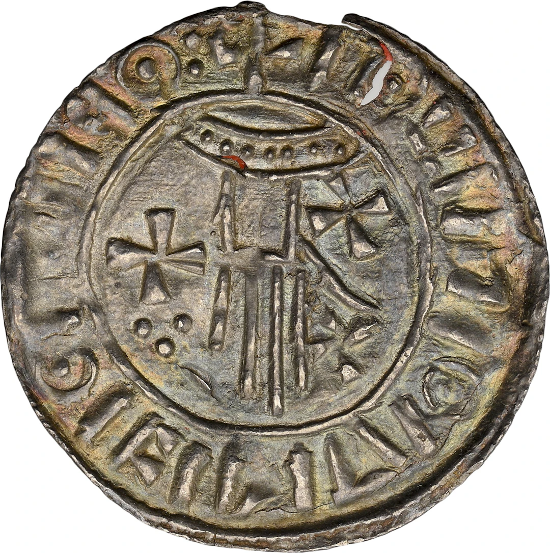 DENMARK. Penny, ND (1018-35). Viborg Mint. Cnut (Knud den Store).