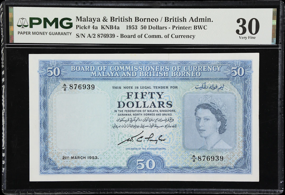 MALAYA AND BRITISH BORNEO. Board of Commissioners of Currency. 50