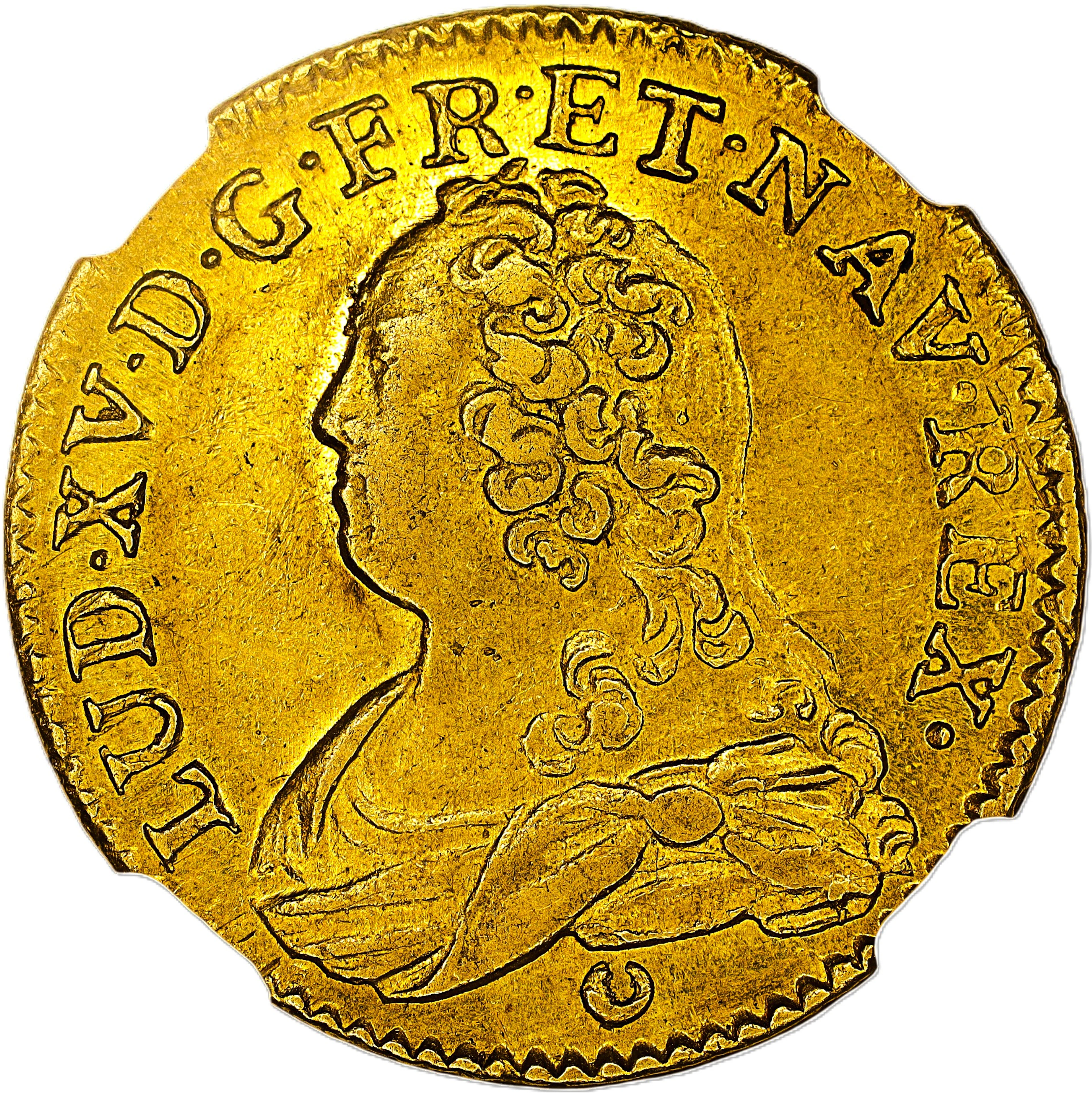 (◊) FRANCE. Louis d'Or, 1726-E. Tours Mint. Louis XV. NGC AU-55.