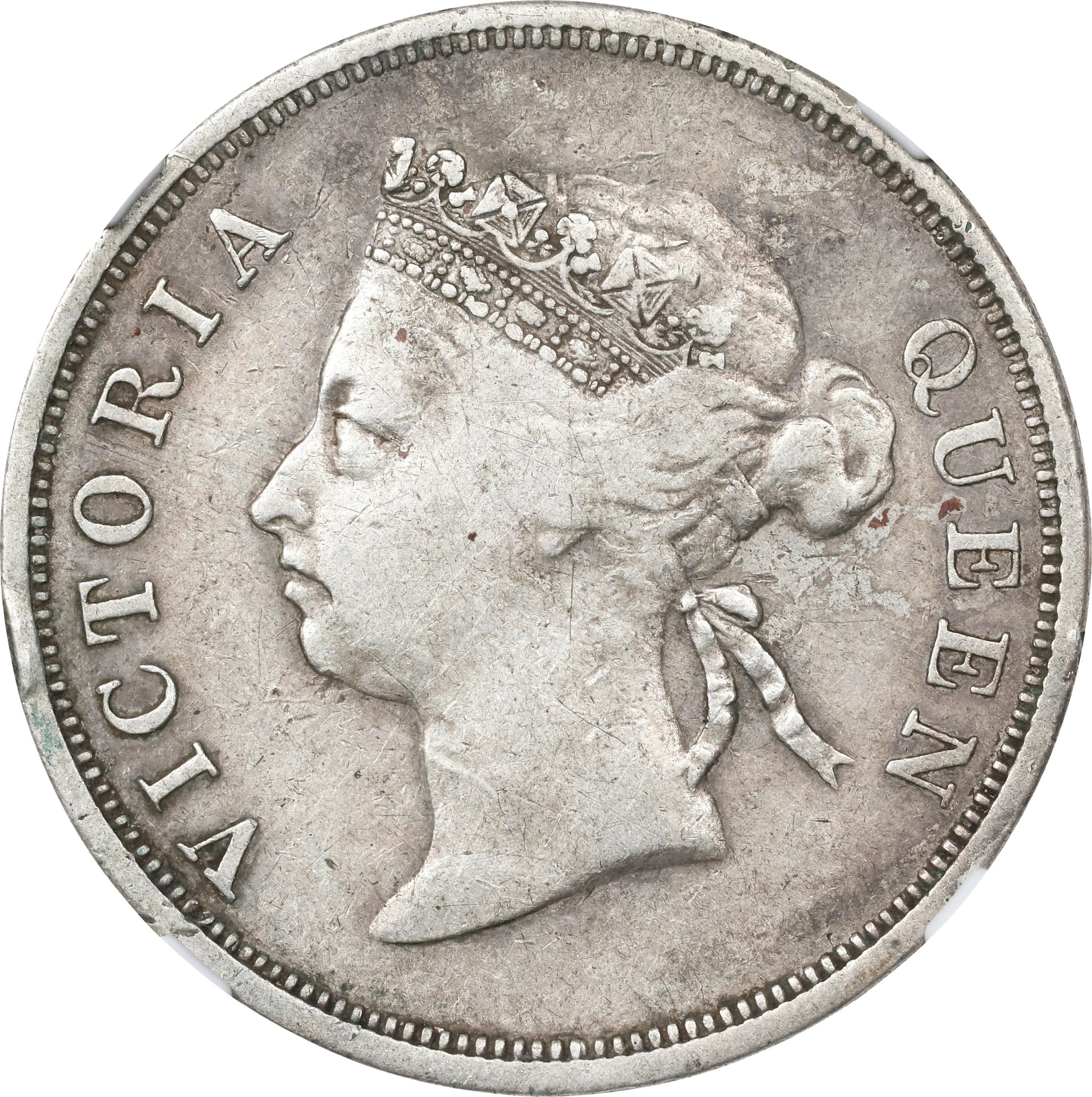 STRAITS SETTLEMENTS. 50 Cents, 1898. London Mint. Victoria. NGC VF-30.