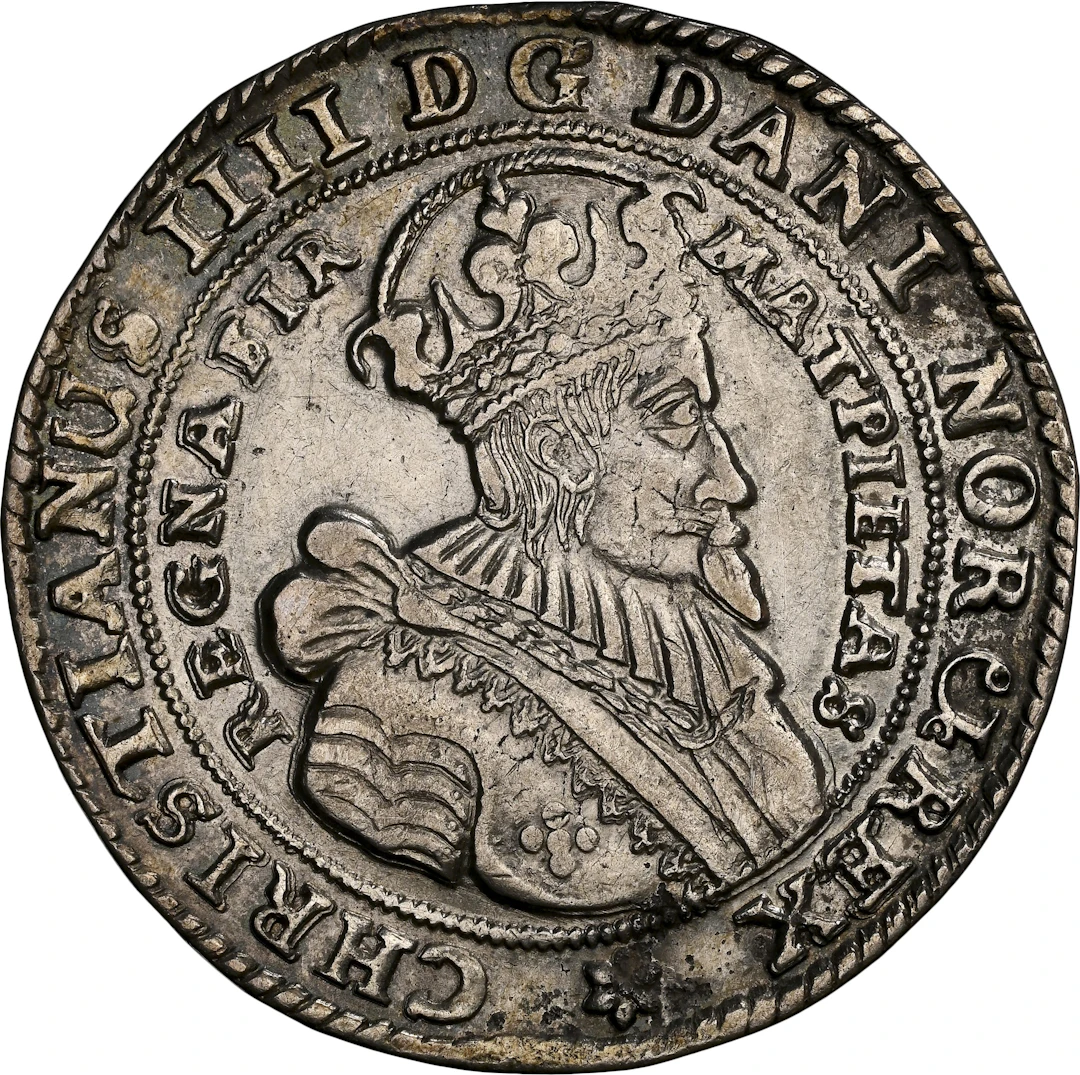 NORWAY. Speciedaler, 1643. Christiania Mint. Christian IV. NGC AU-55.