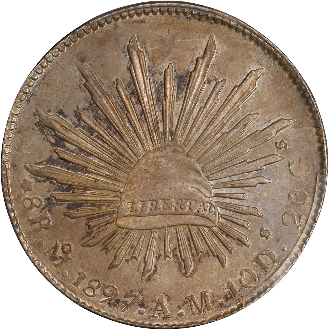MEXICO. 8 Reales, 1897-Mo AM. Mexico City Mint. PCGS MS-62.