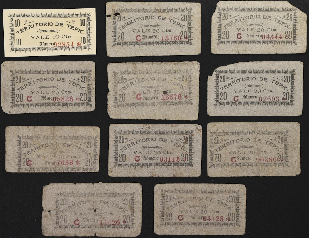 MEXICO--REVOLUTIONARY. Lot of (11). Administration de Rentas del Territorio